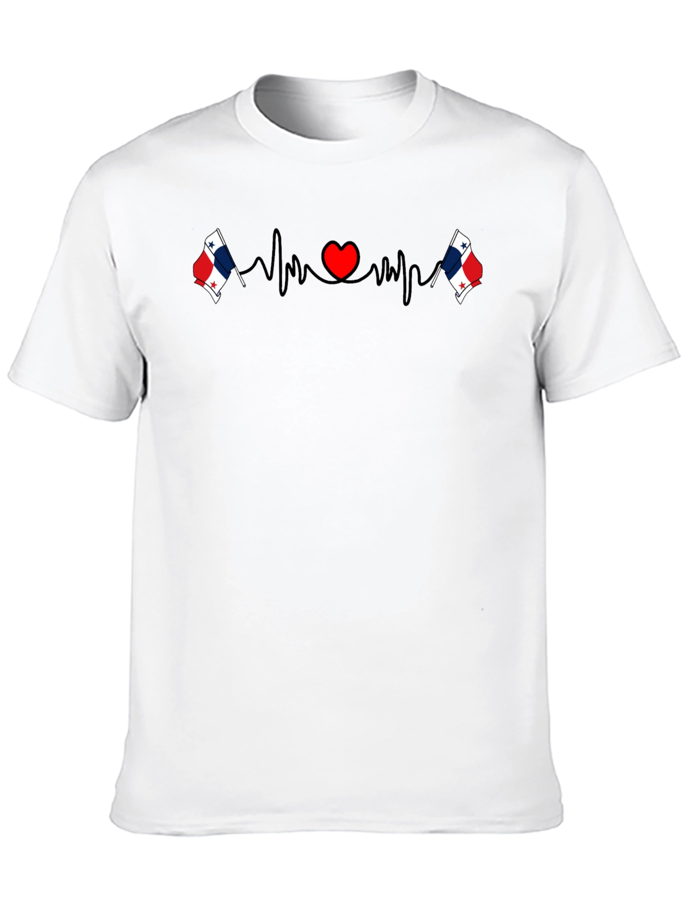Panama Heartbeat T-Shirt - Black