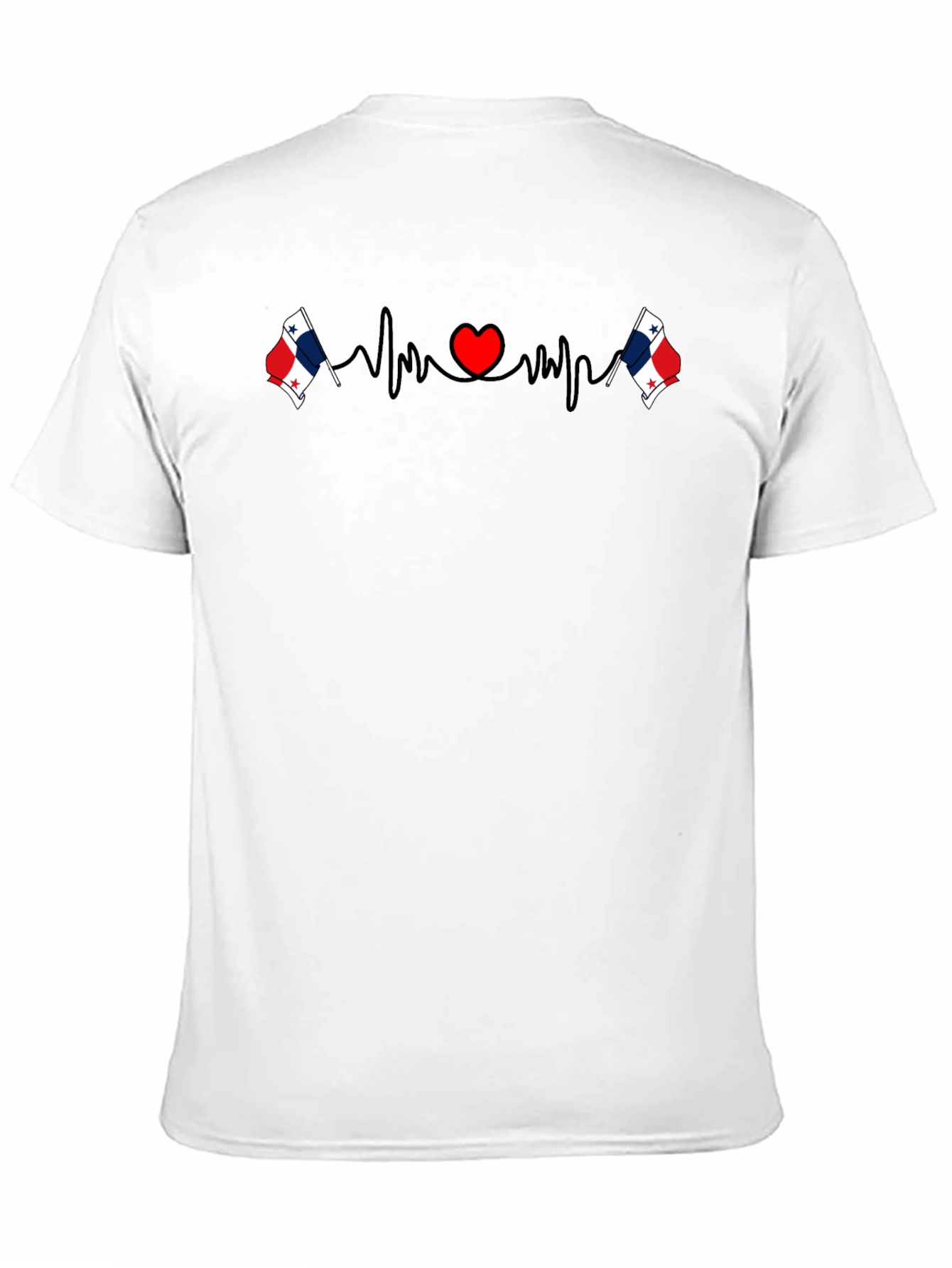 Panama Heartbeat T-Shirt - Black