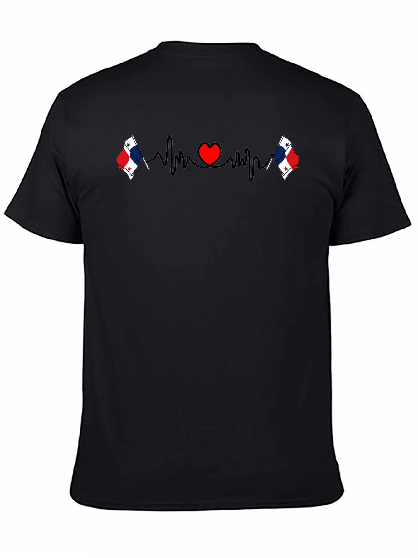 Panama Heartbeat T-Shirt - Black