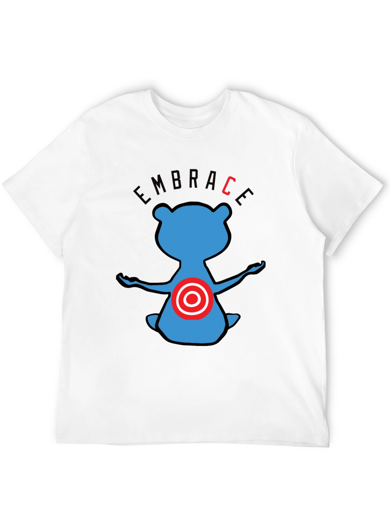 Embrace Bear T-Shirt - Black Cotton Graphic Tee