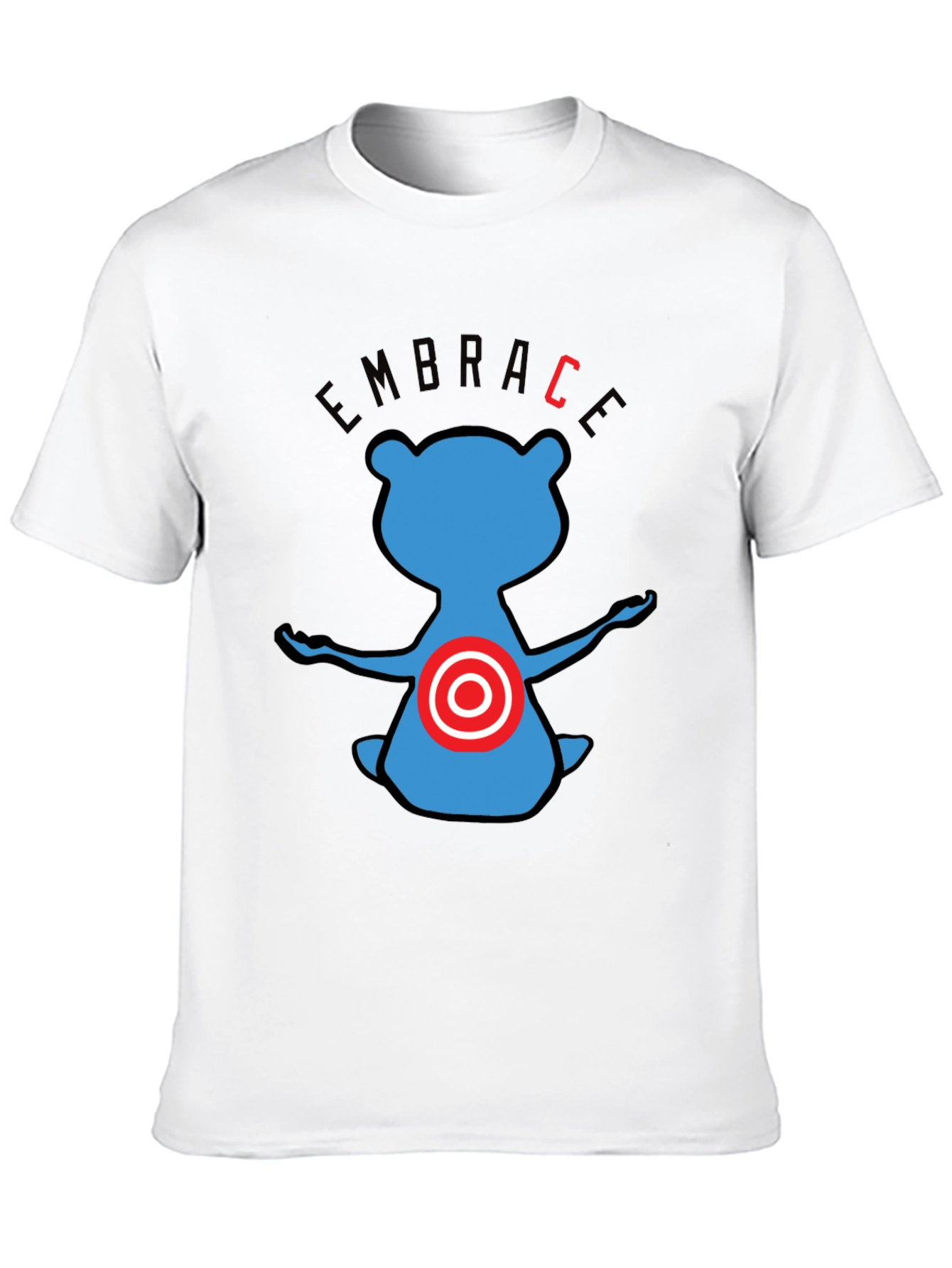 Embrace Bear T-Shirt - Black Cotton Graphic Tee