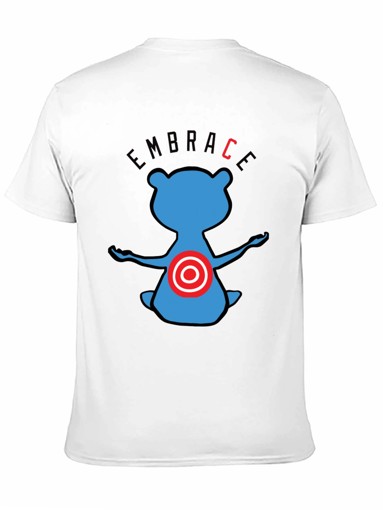 Embrace Bear T-Shirt - Black Cotton Graphic Tee