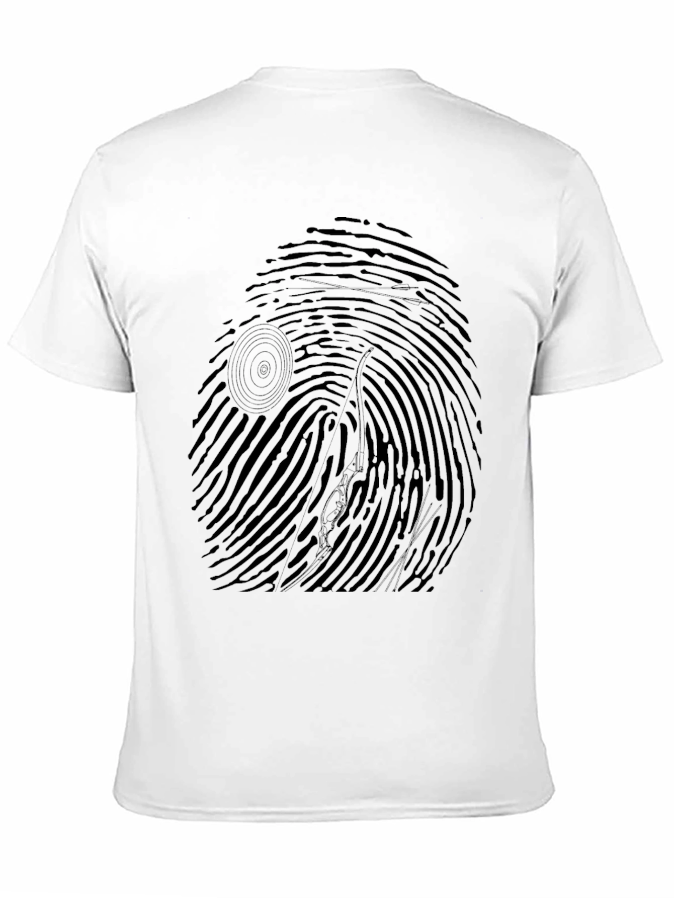 Fingerprint Guitarist Graphic Tee - Cool Black T-Shirt