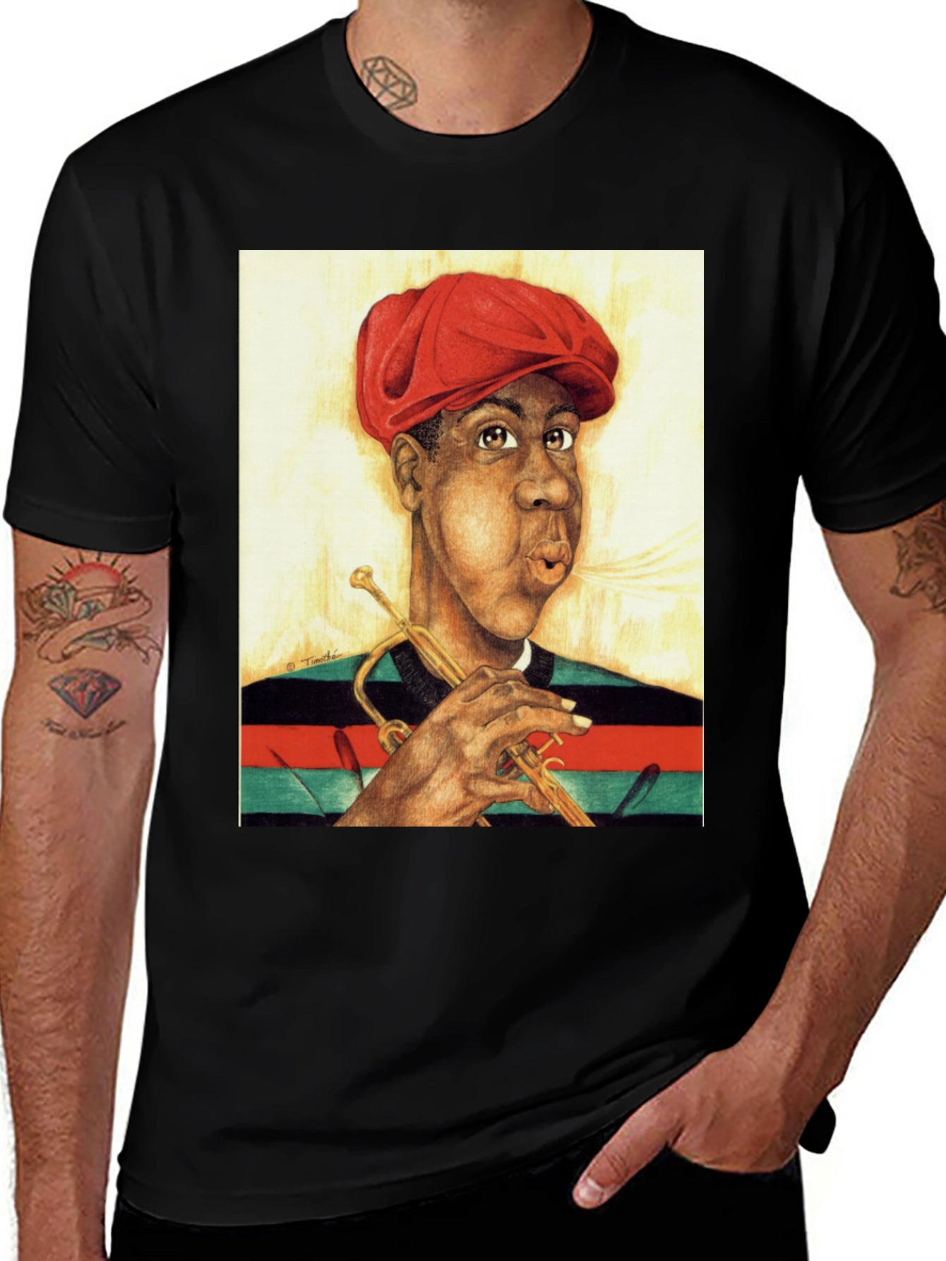 Dizzy Gillespie T-Shirt - Jazz Trumpet Player Graphic Tee
