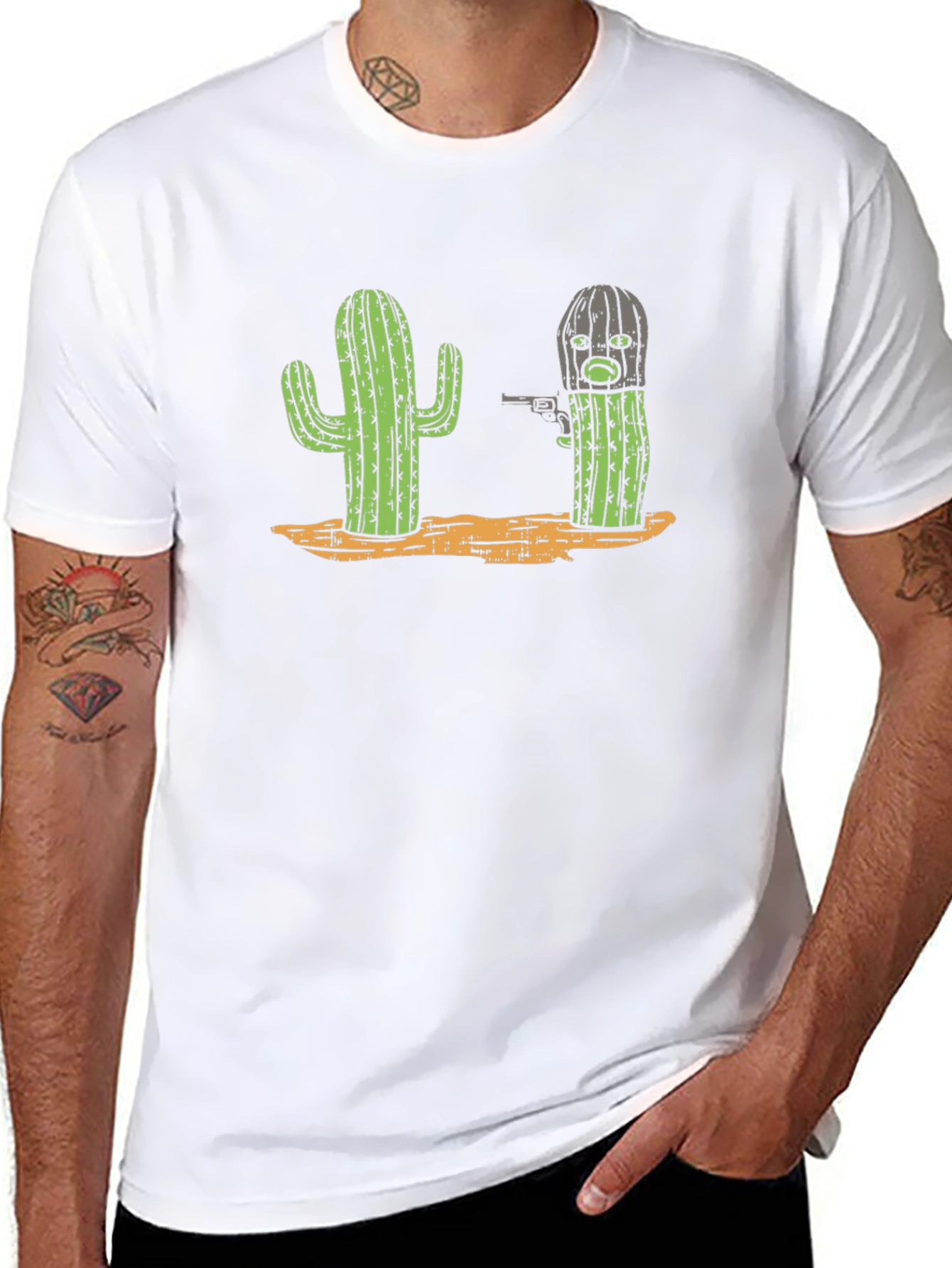 Cactus Bandit Graphic Tee - Western Humor T-Shirt