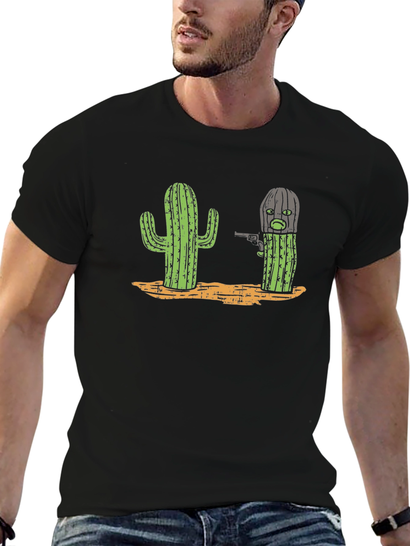 Cactus Bandit Graphic Tee - Western Humor T-Shirt