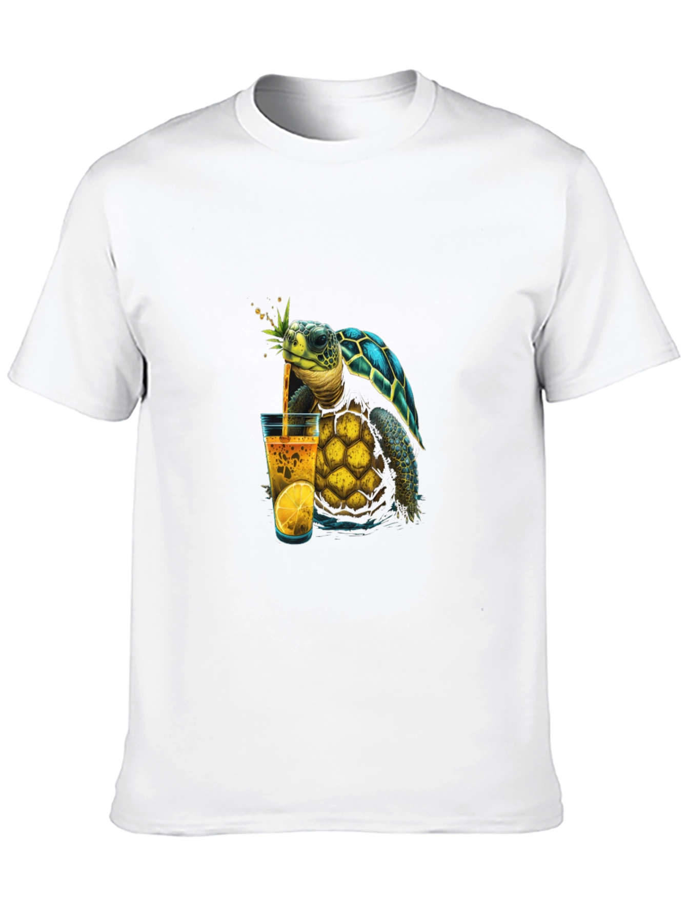 Turtle Sipping Juice T-Shirt