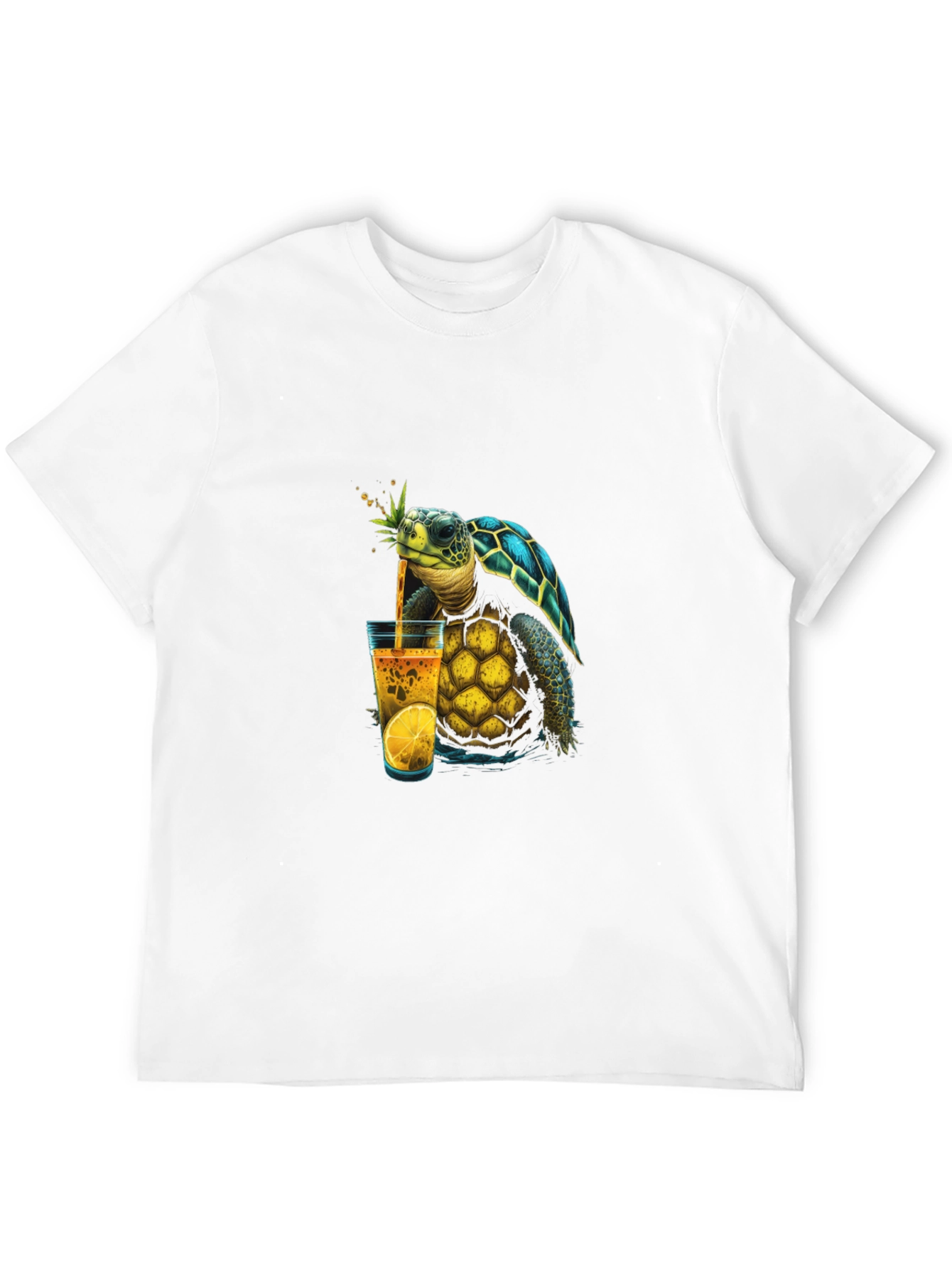Turtle Sipping Juice T-Shirt