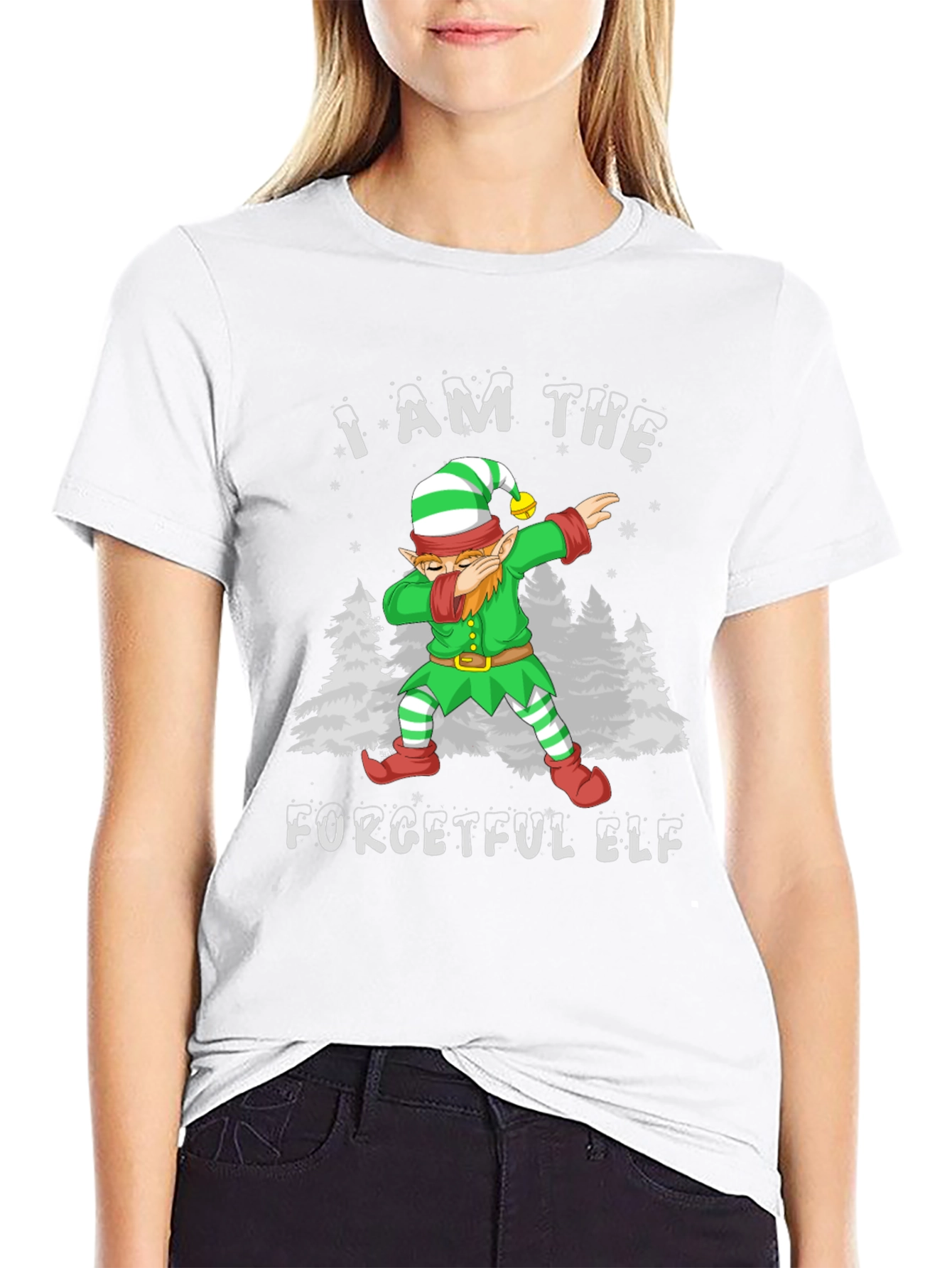 Forgetful Elf Dabbing Christmas T-Shirt