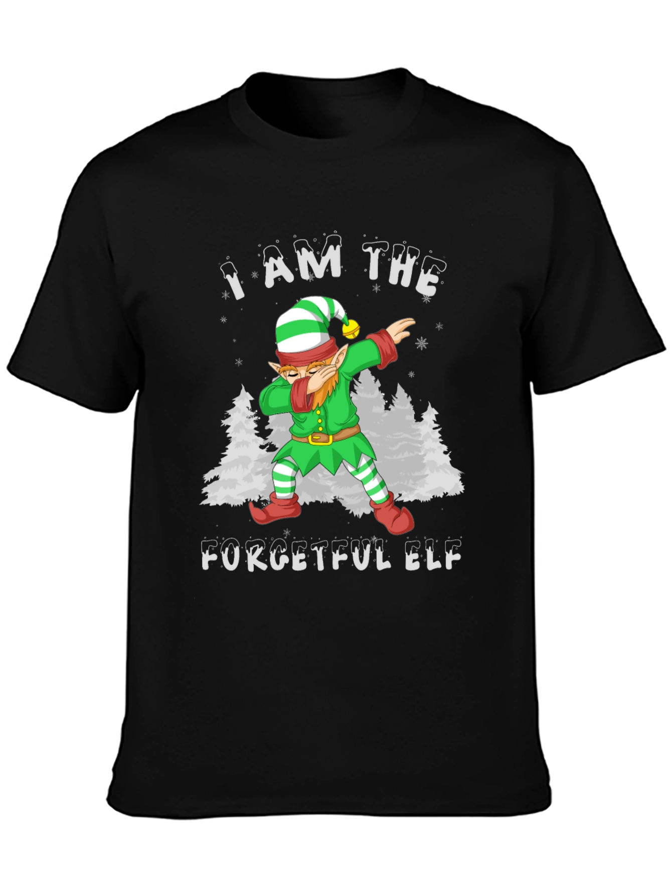 Forgetful Elf Dabbing Christmas T-Shirt