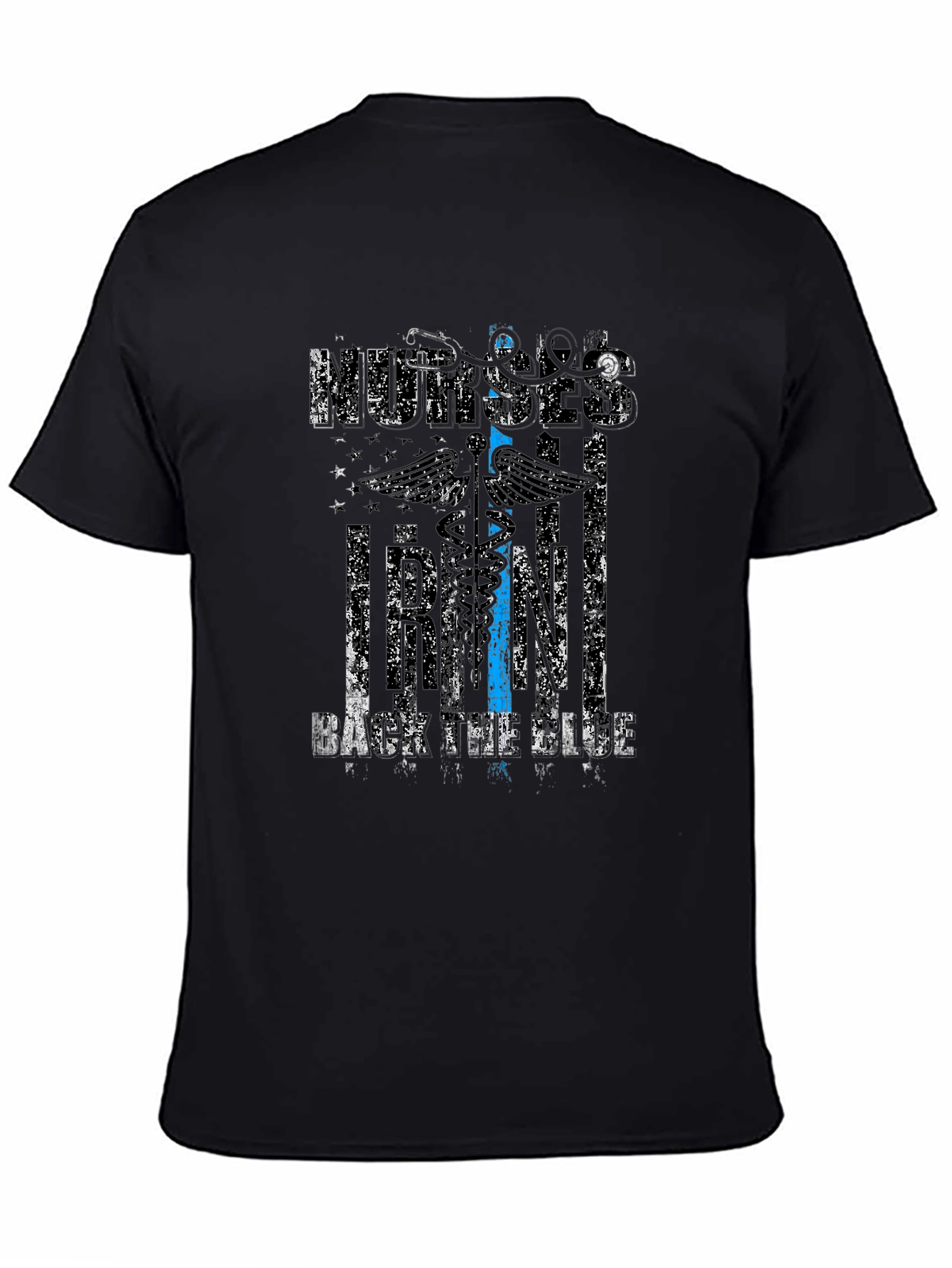 Nurses Back The Blue Graphic T-Shirt