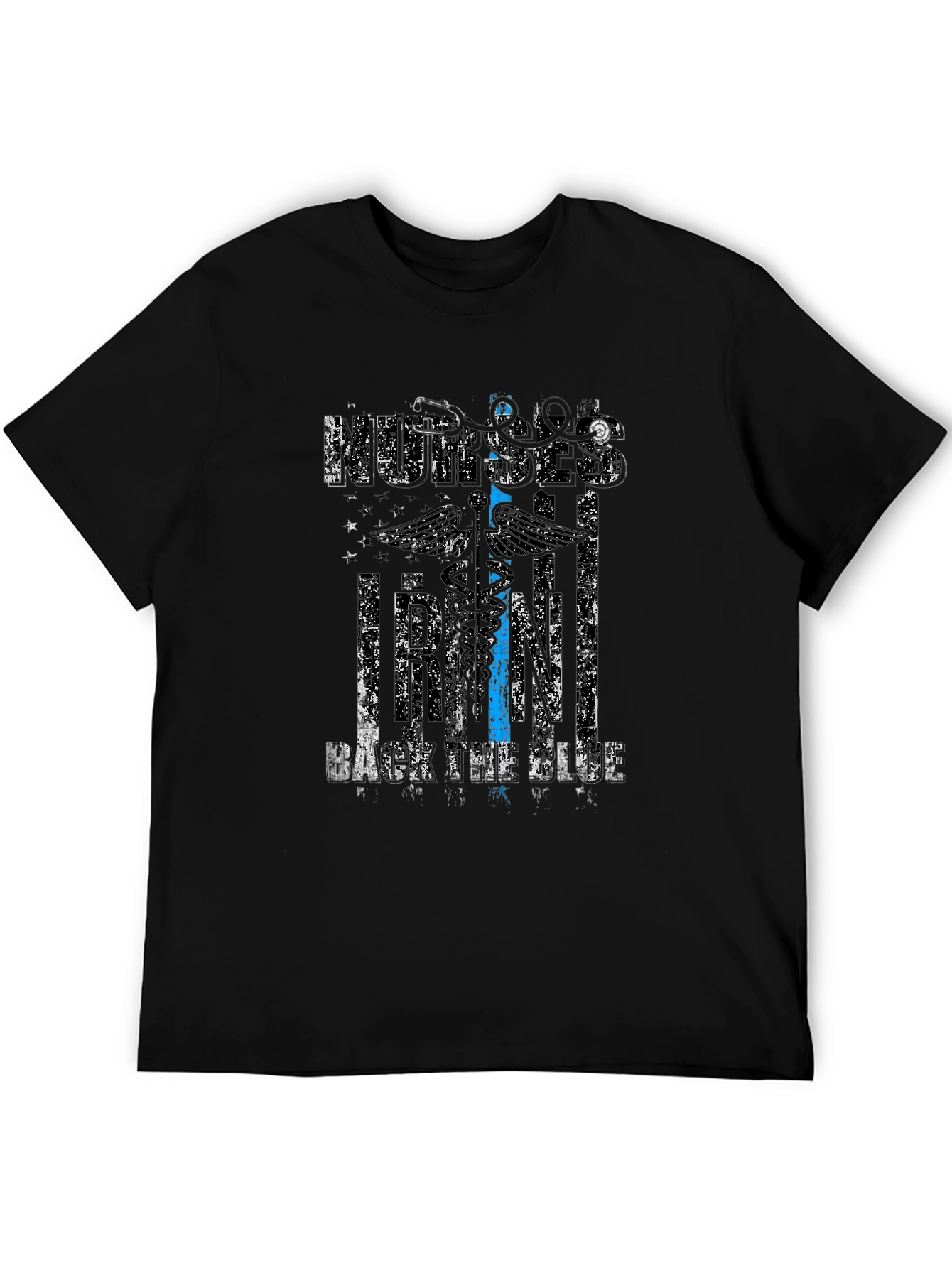 Nurses Back The Blue Graphic T-Shirt