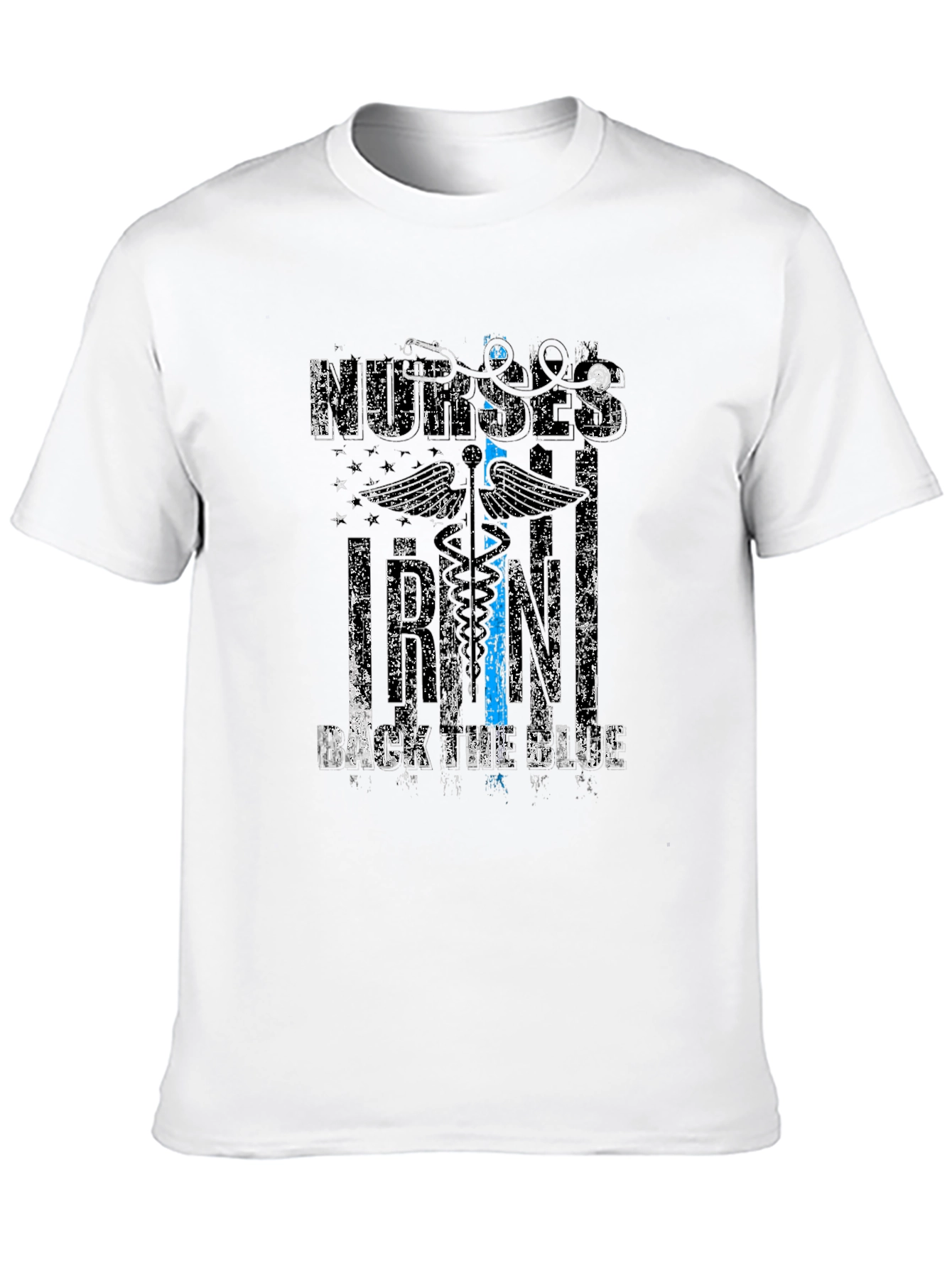 Nurses Back The Blue Graphic T-Shirt