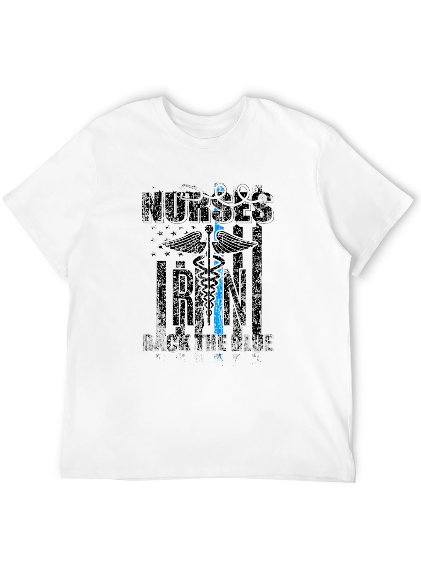 Nurses Back The Blue Graphic T-Shirt