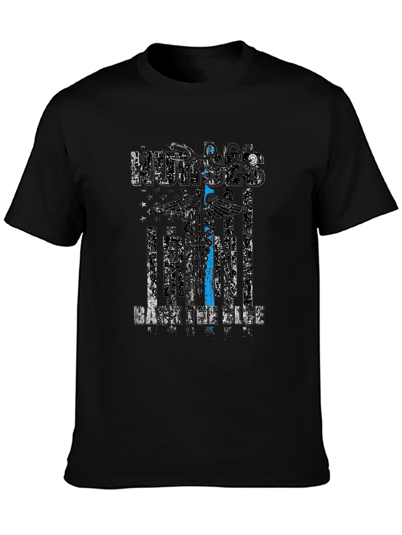 Nurses Back The Blue Graphic T-Shirt