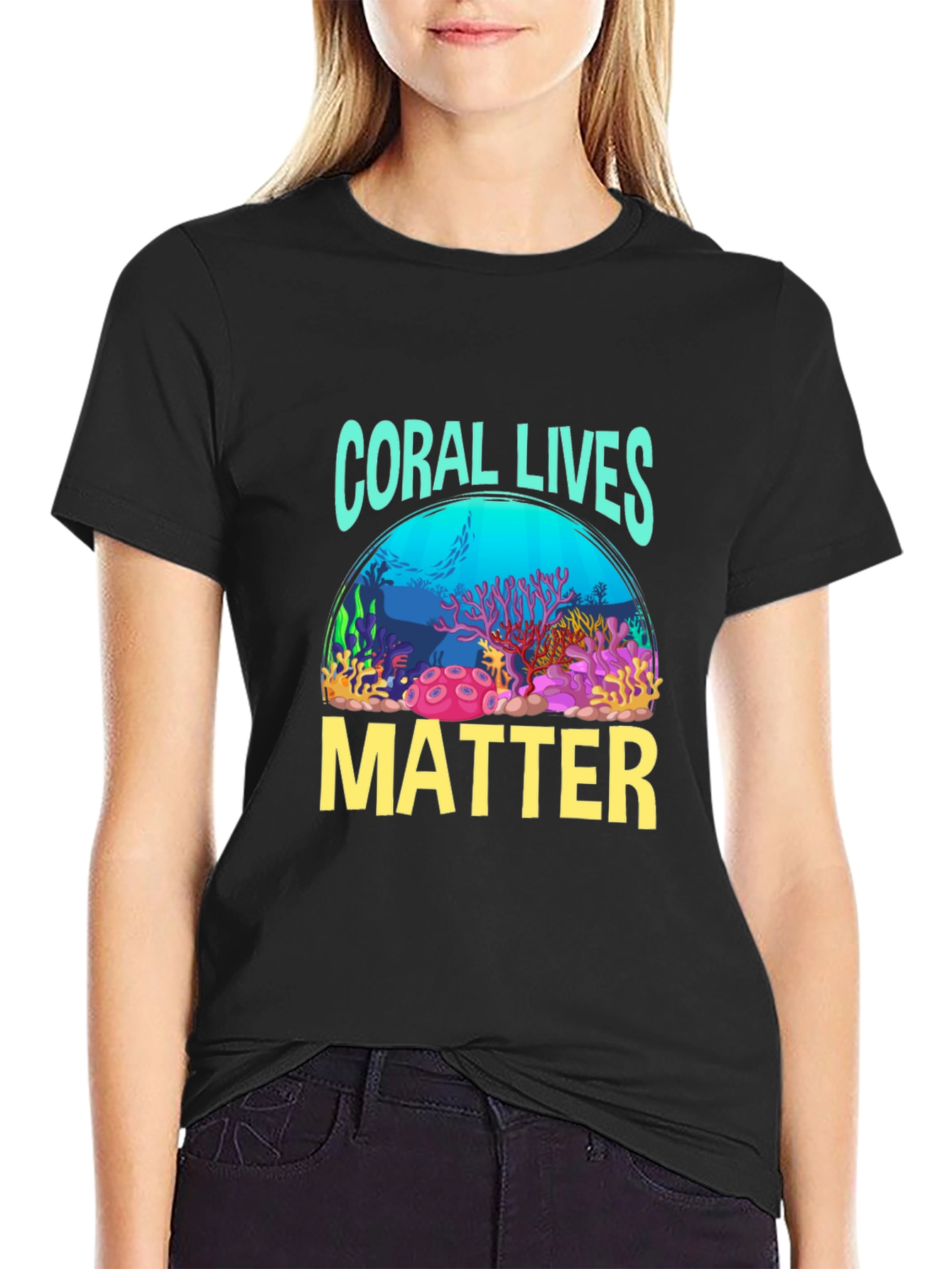 Coral Lives Matter Graphic Tee