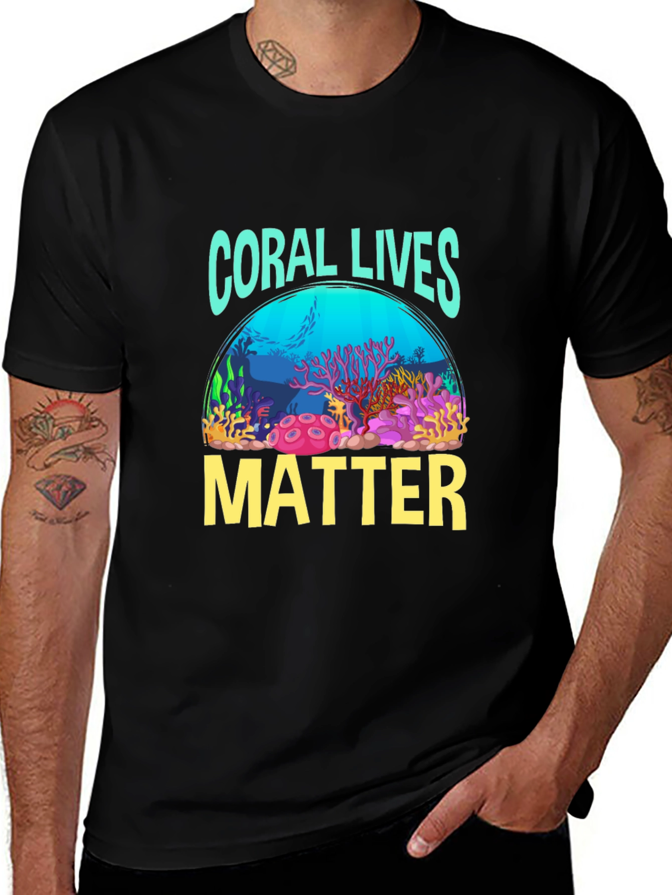 Coral Lives Matter Graphic Tee