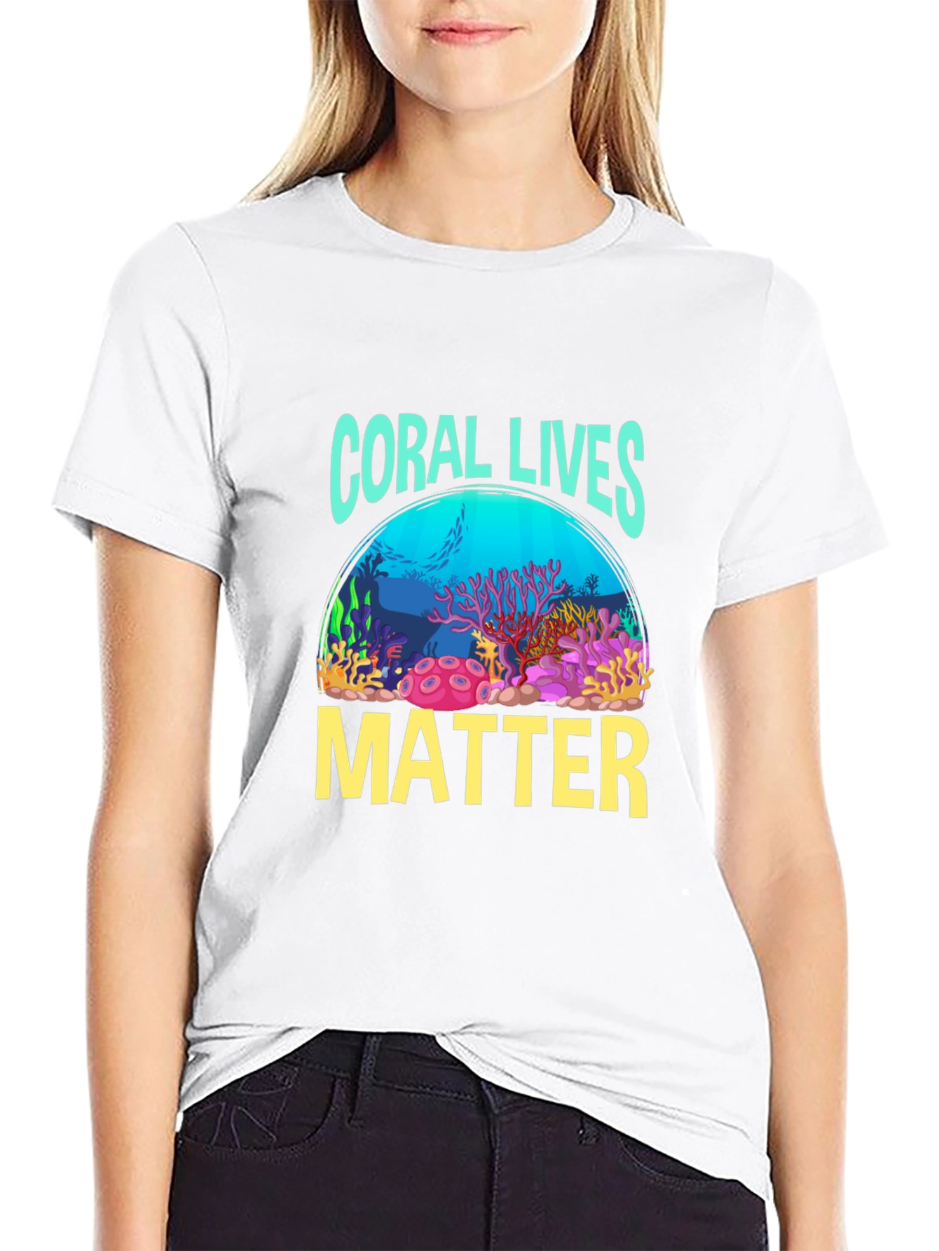 Coral Lives Matter Graphic Tee