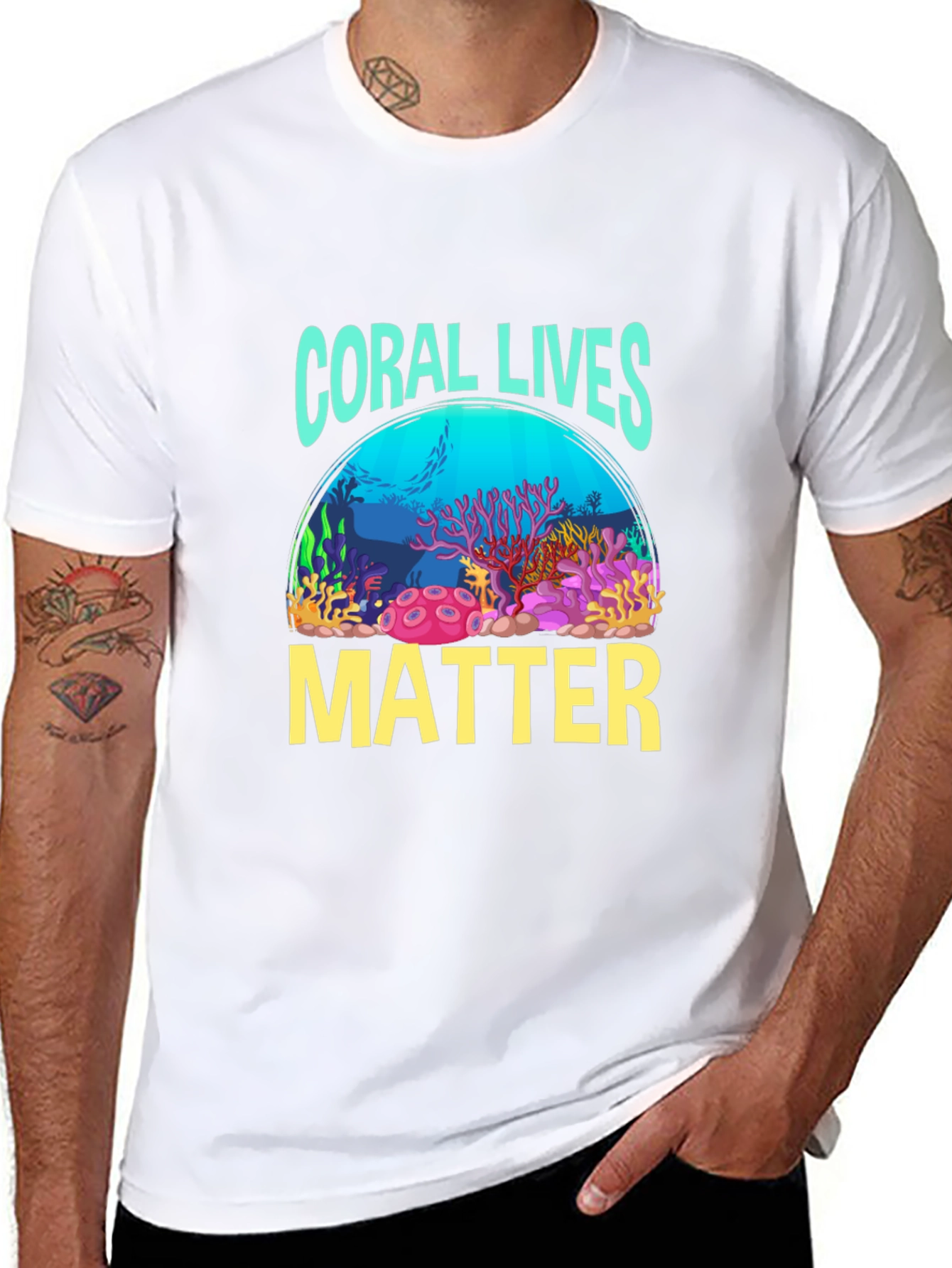 Coral Lives Matter Graphic Tee