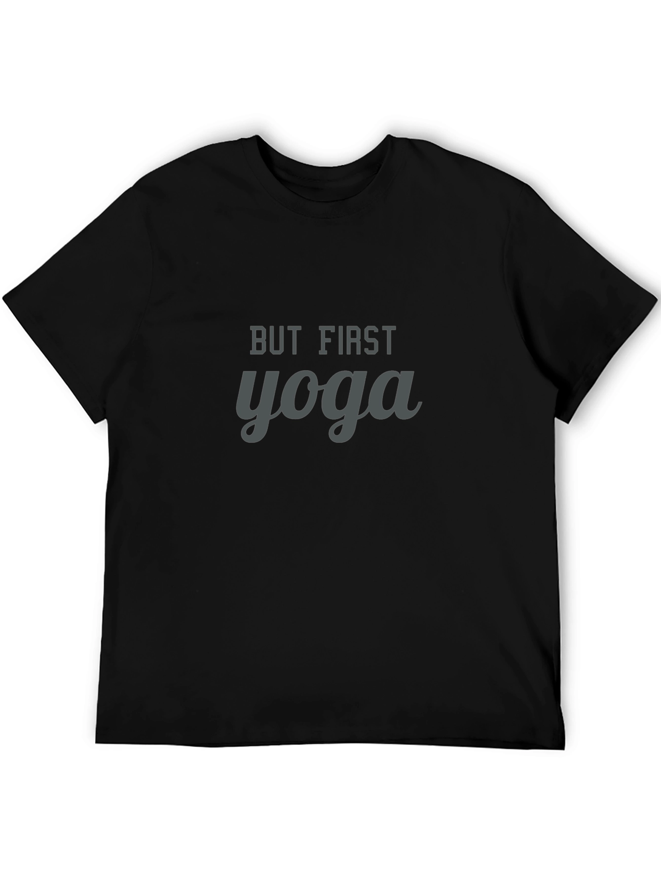 But First Yoga Graphic Tee - Soft Cotton Blend