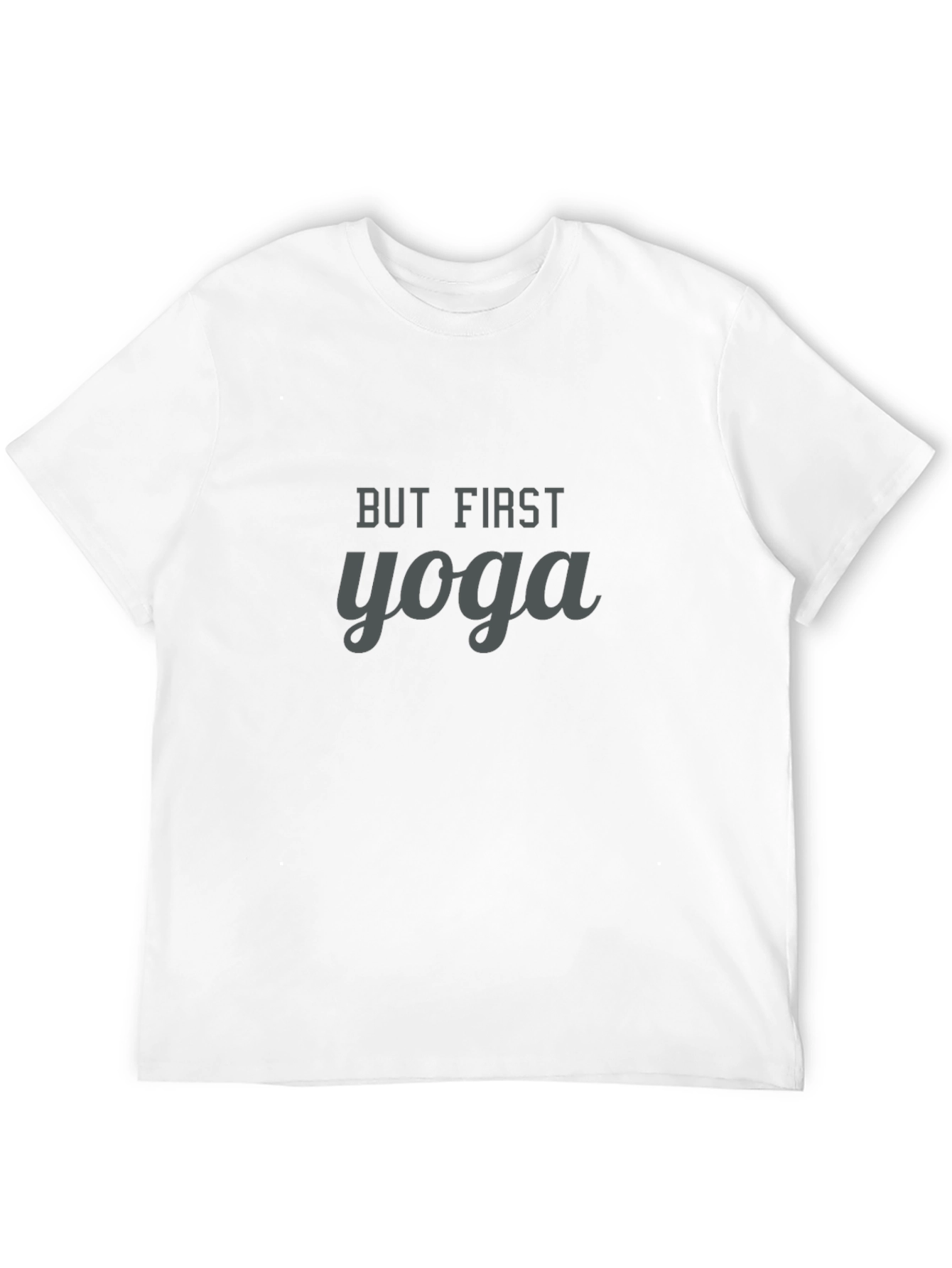 But First Yoga Graphic Tee - Soft Cotton Blend
