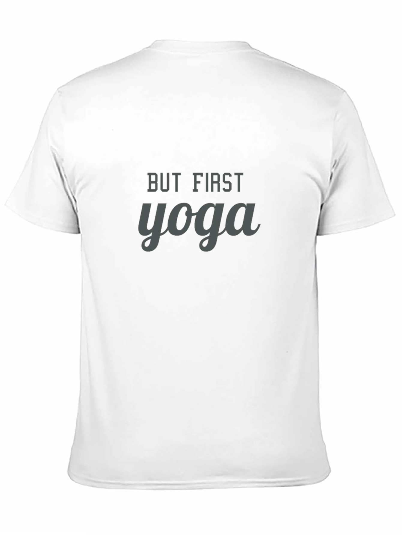 But First Yoga Graphic Tee - Soft Cotton Blend