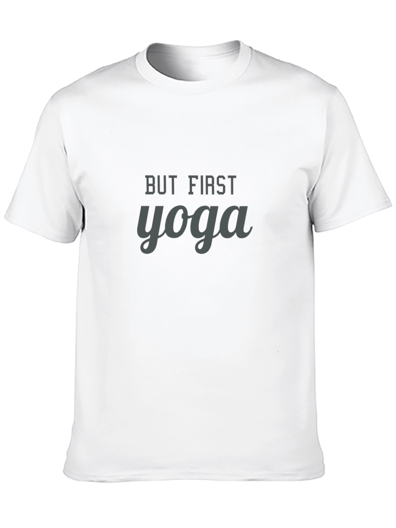 But First Yoga Graphic Tee - Soft Cotton Blend