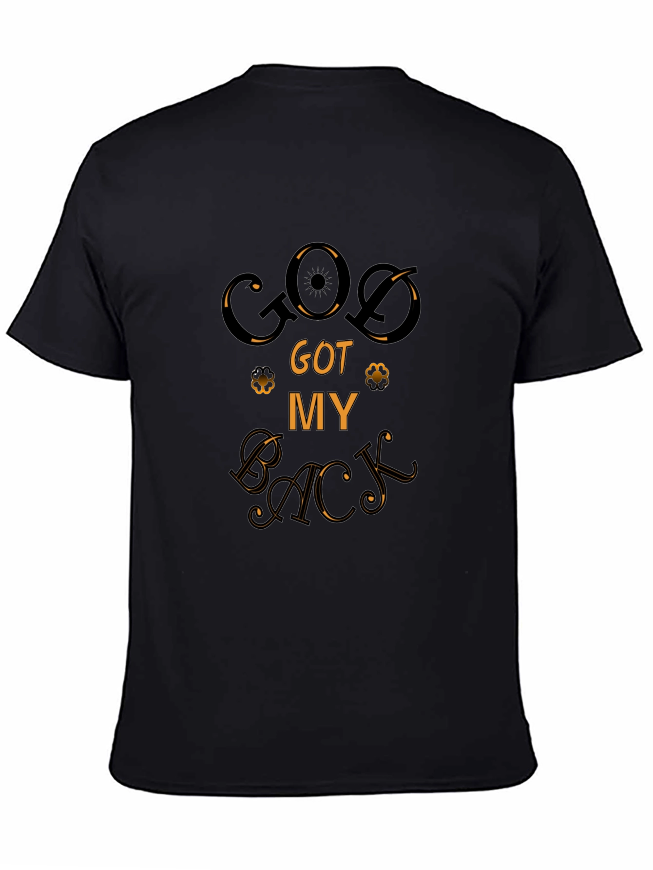 God Got My Back Graphic Tee - Black