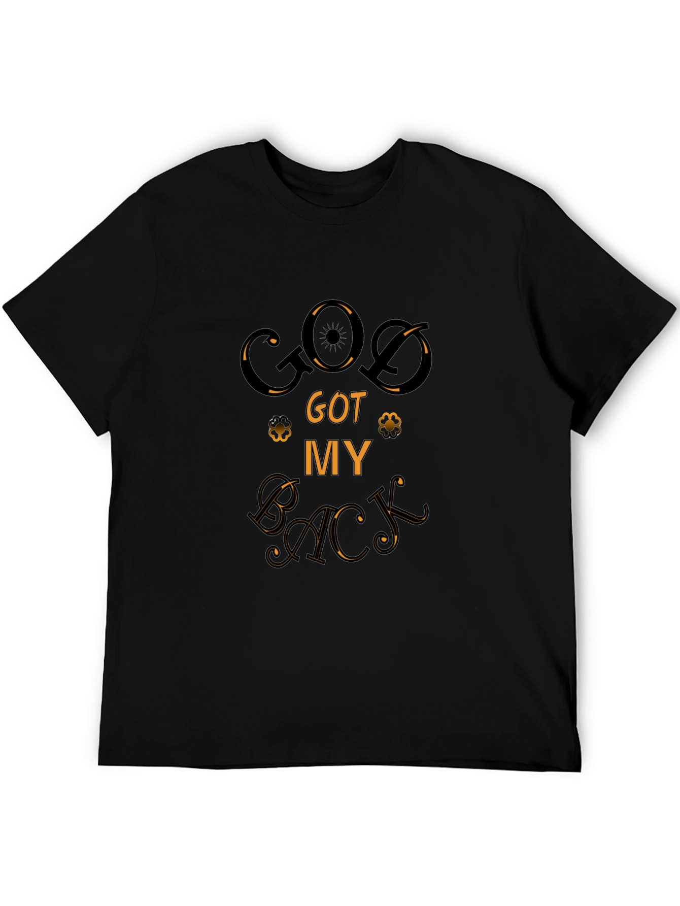 God Got My Back Graphic Tee - Black