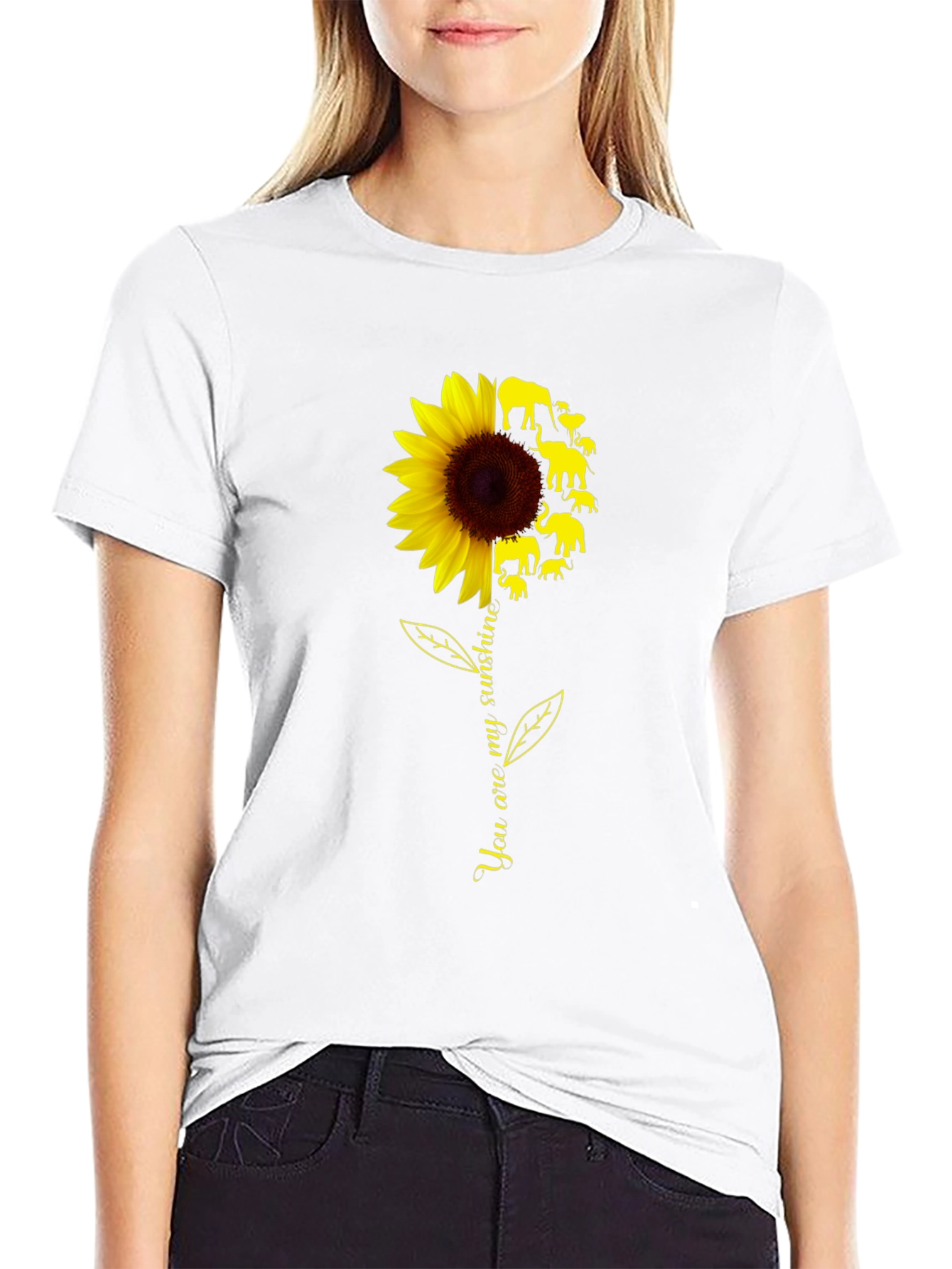 Sunflower & Elephants Graphic Tee