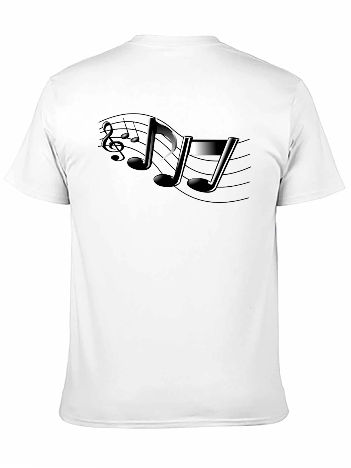 Musical Note Graphic Black T-Shirt
