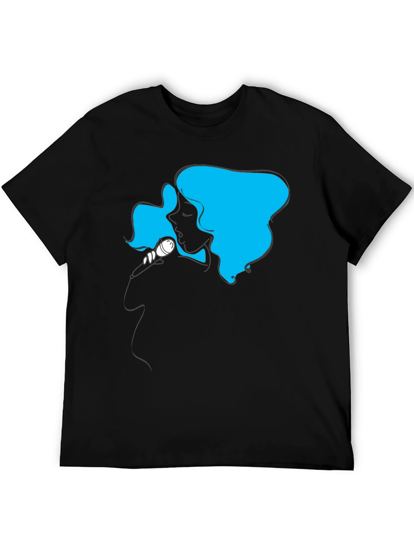 Singer Silhouette Graphic T-Shirt - Black