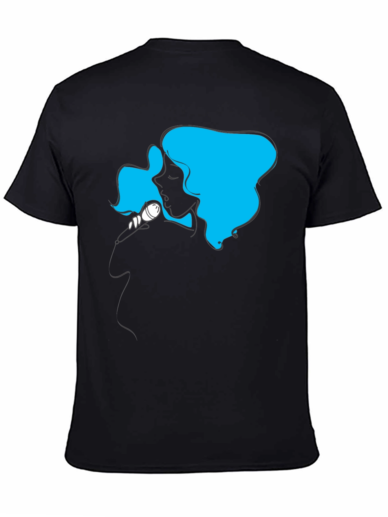 Singer Silhouette Graphic T-Shirt - Black