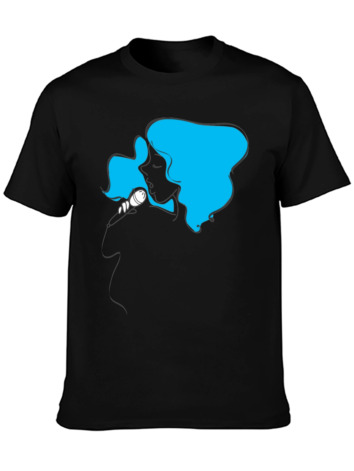 Singer Silhouette Graphic T-Shirt - Black