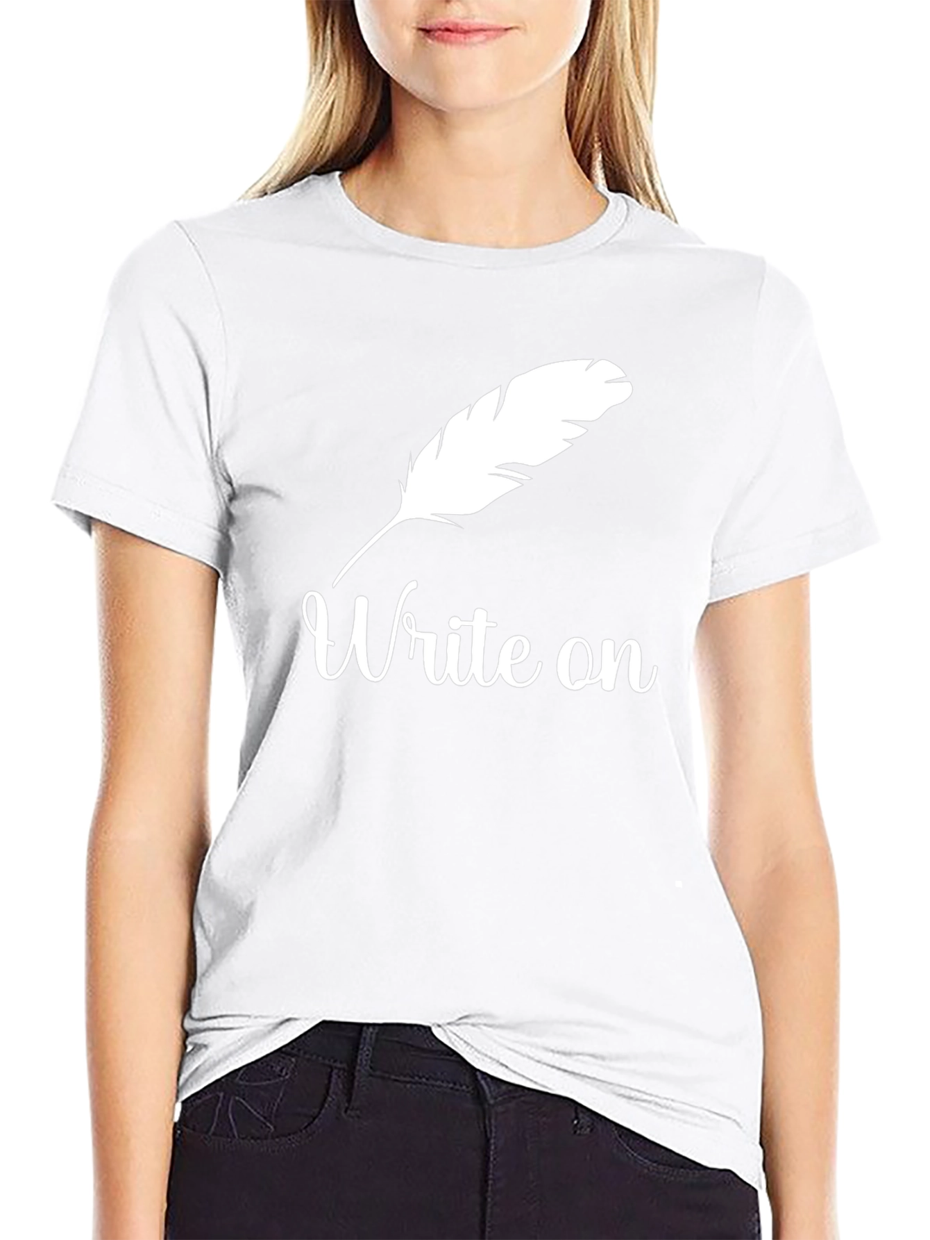 Write On Graphic Tee - Black Cotton T-Shirt