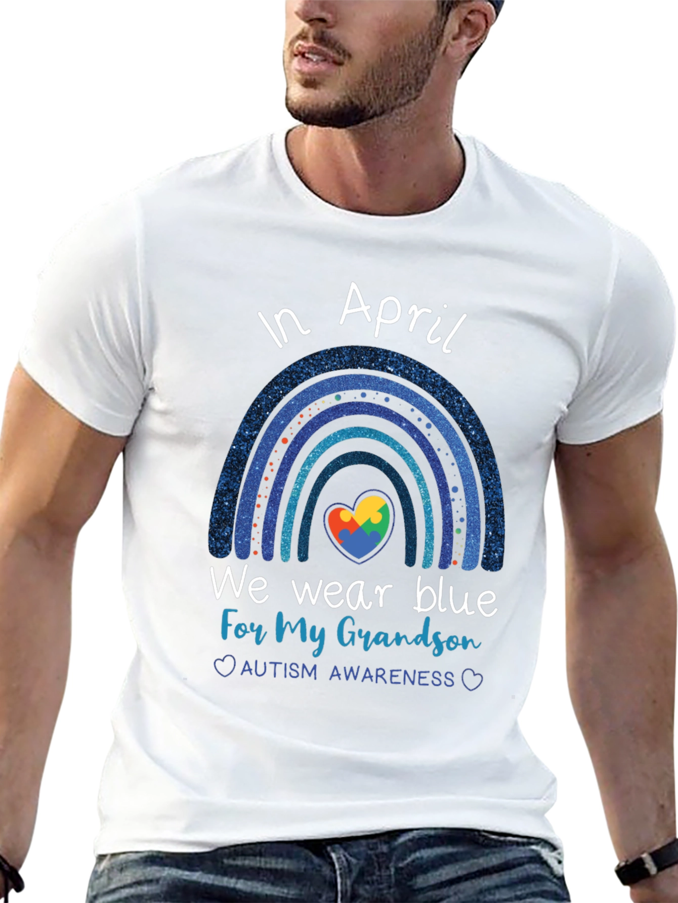 Autism Awareness T-Shirt - In April We Wear Blue