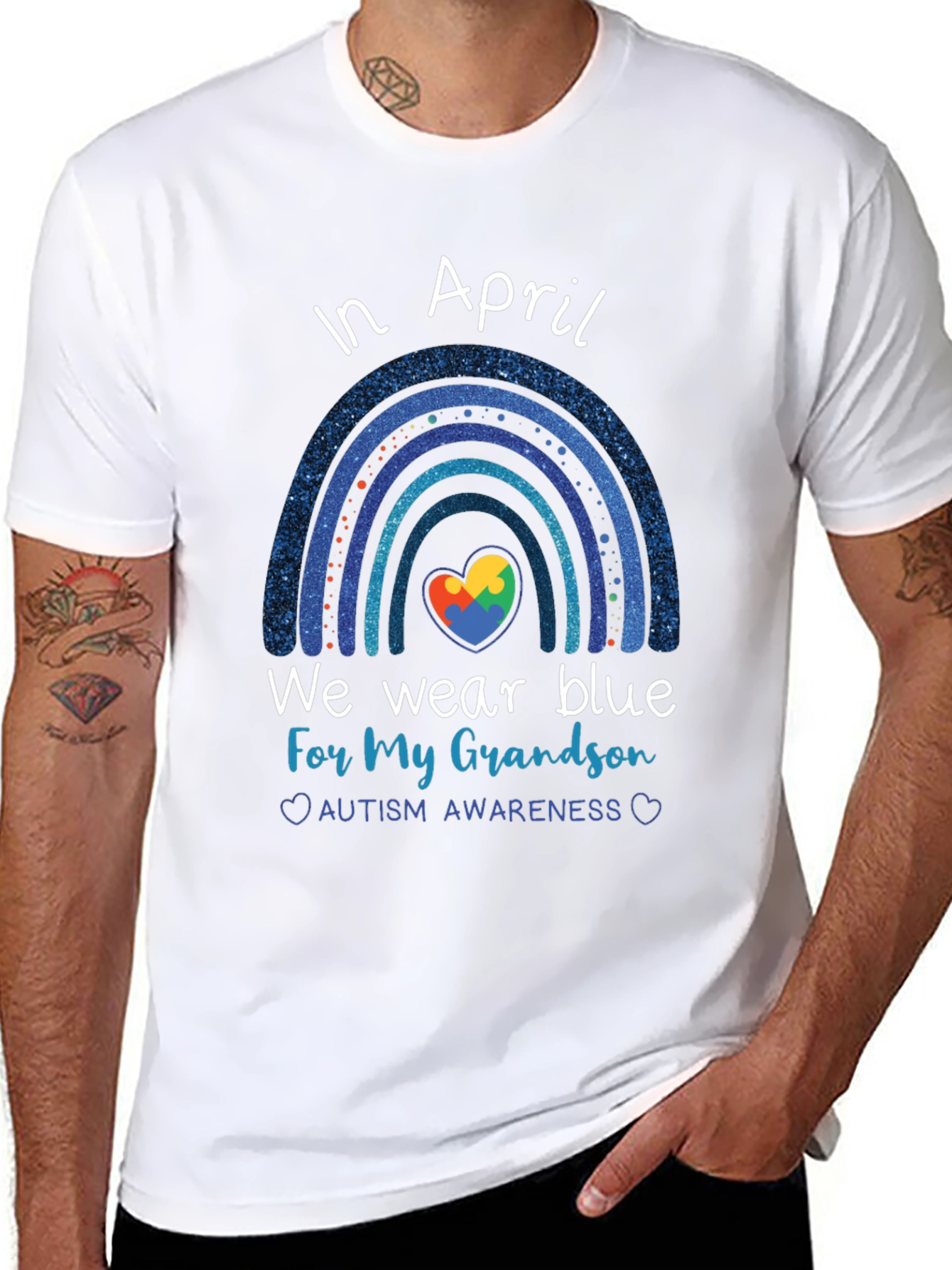 Autism Awareness T-Shirt - In April We Wear Blue