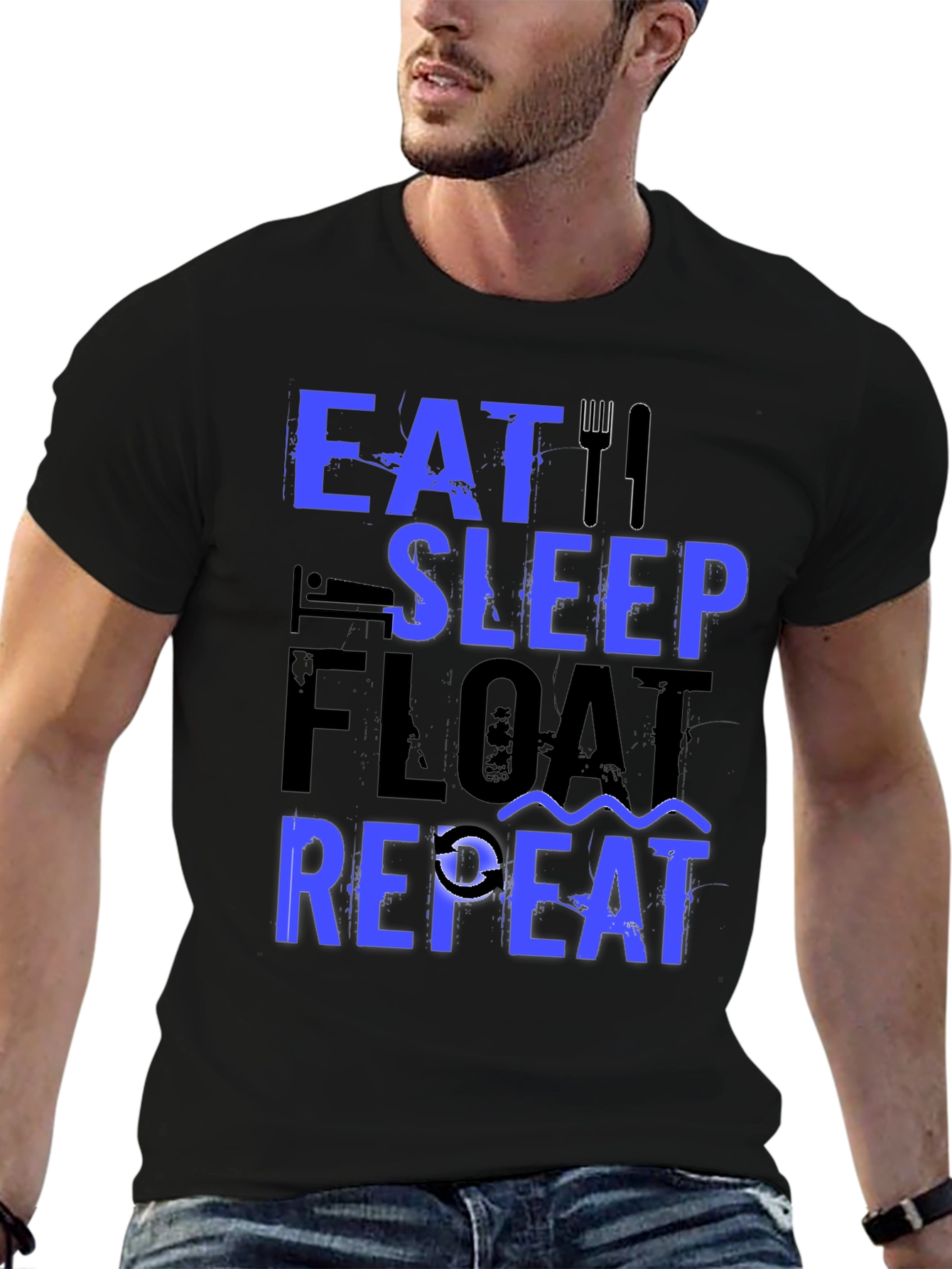 Eat Sleep Float Repeat T-Shirt - Fishing Lover