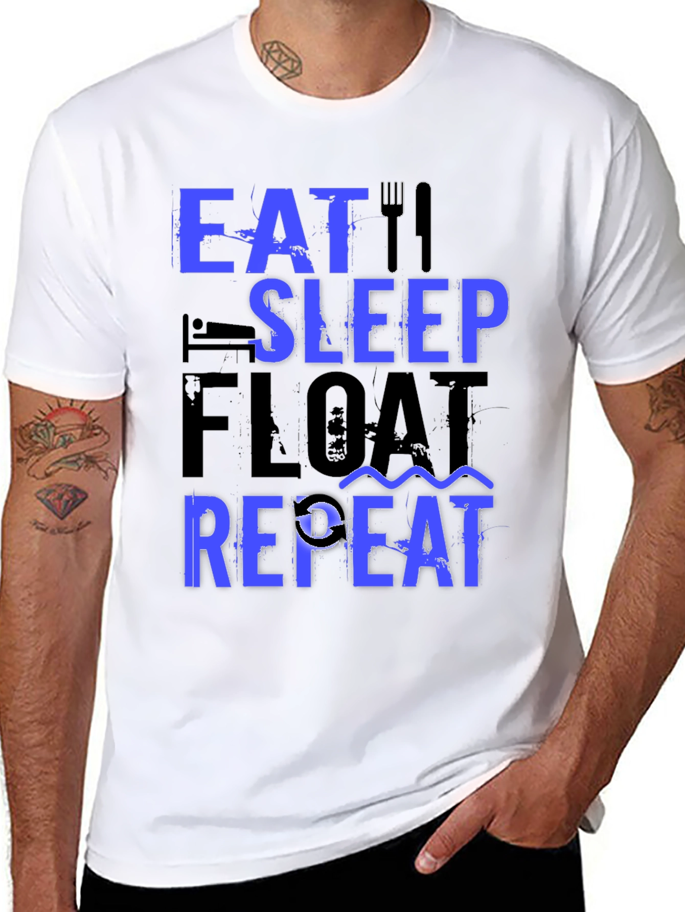 Eat Sleep Float Repeat T-Shirt - Fishing Lover