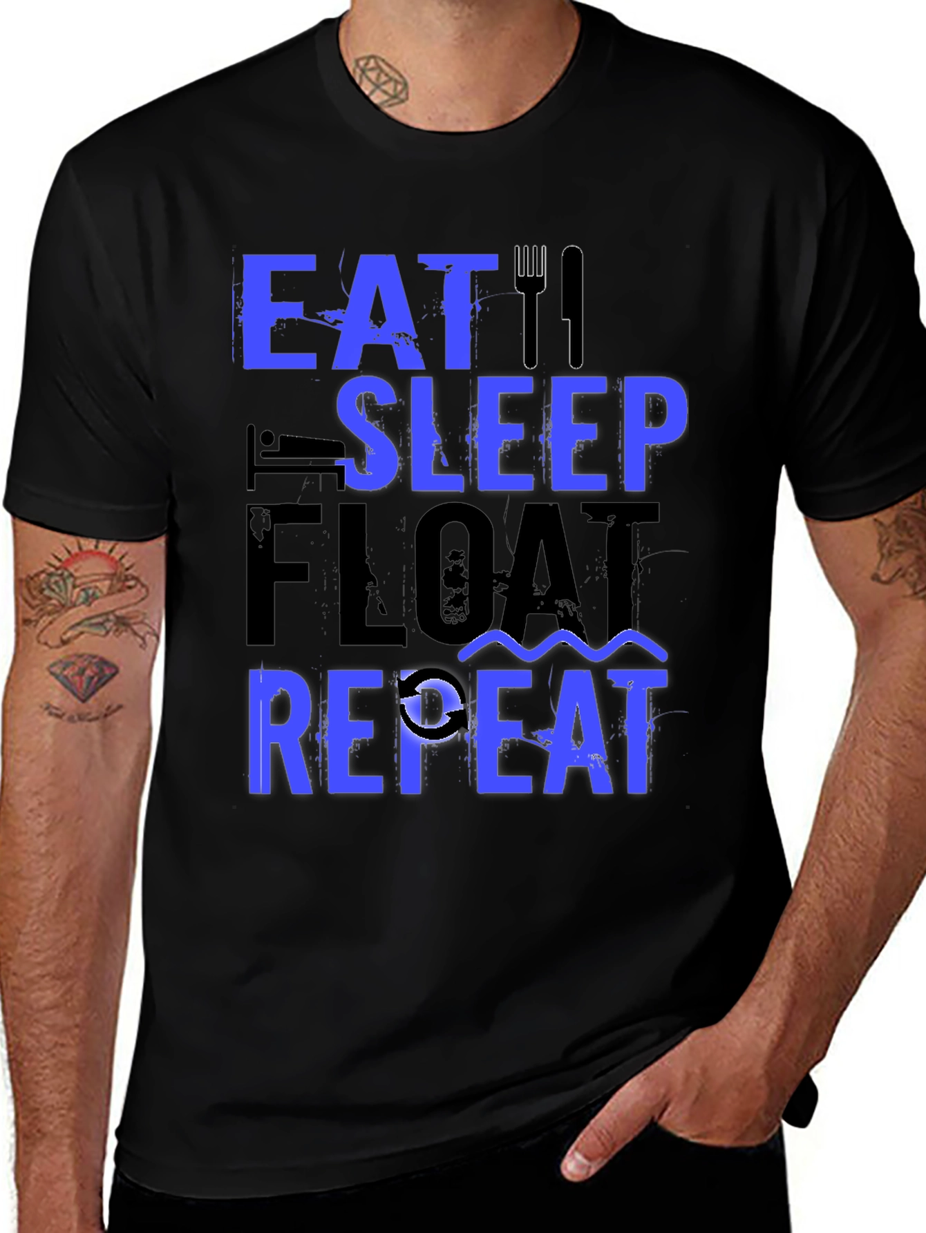Eat Sleep Float Repeat T-Shirt - Fishing Lover