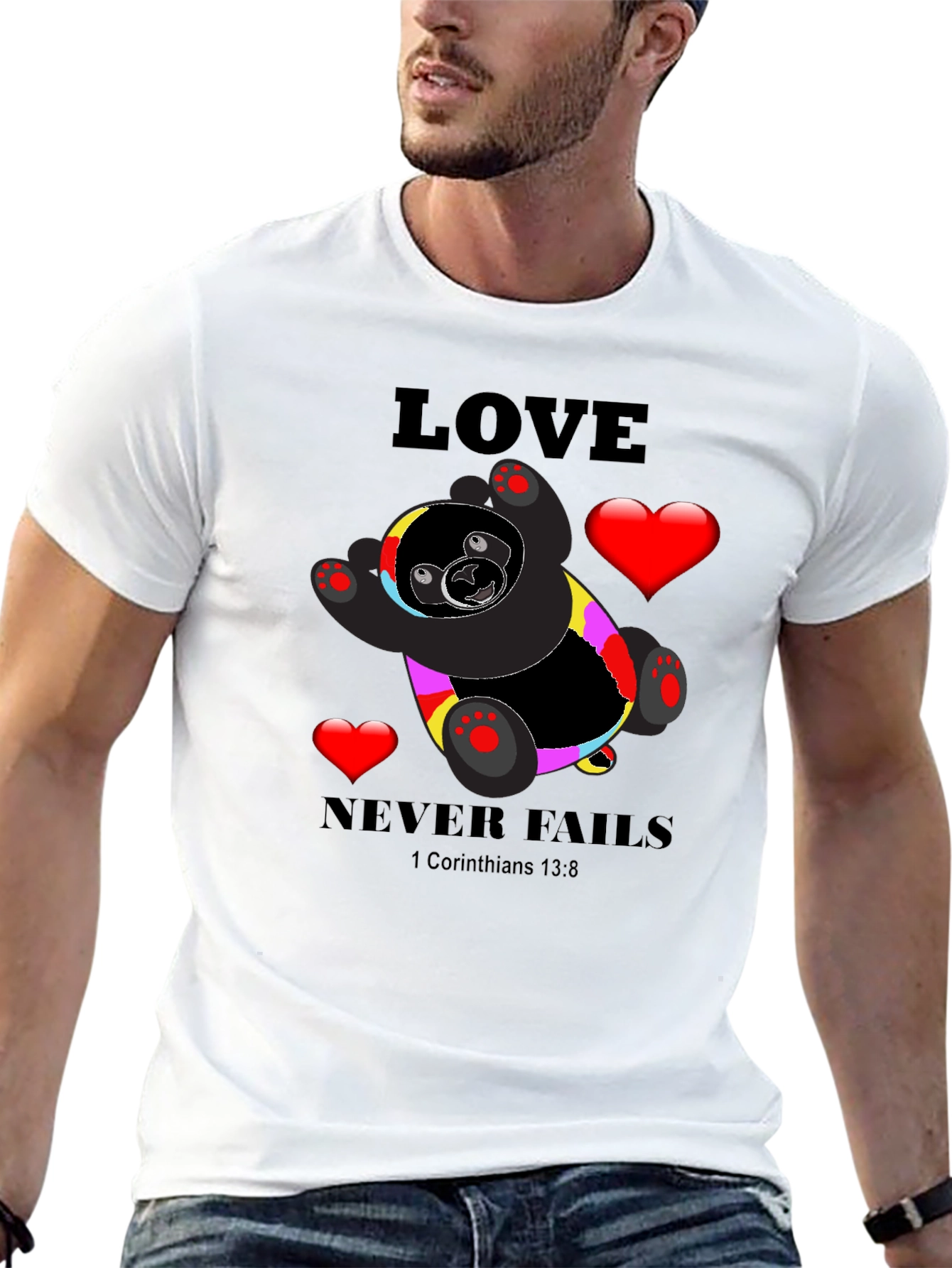 Love Never Fails Black T-Shirt