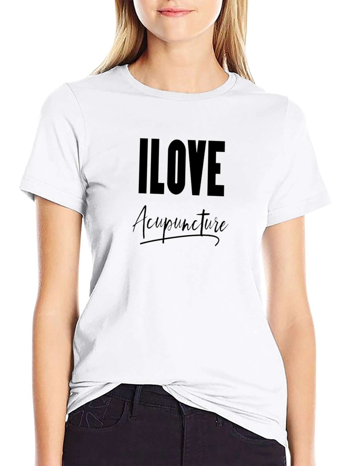 I Love Acupuncture Black T-Shirt