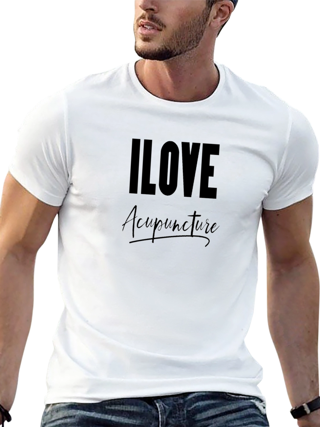 I Love Acupuncture Black T-Shirt