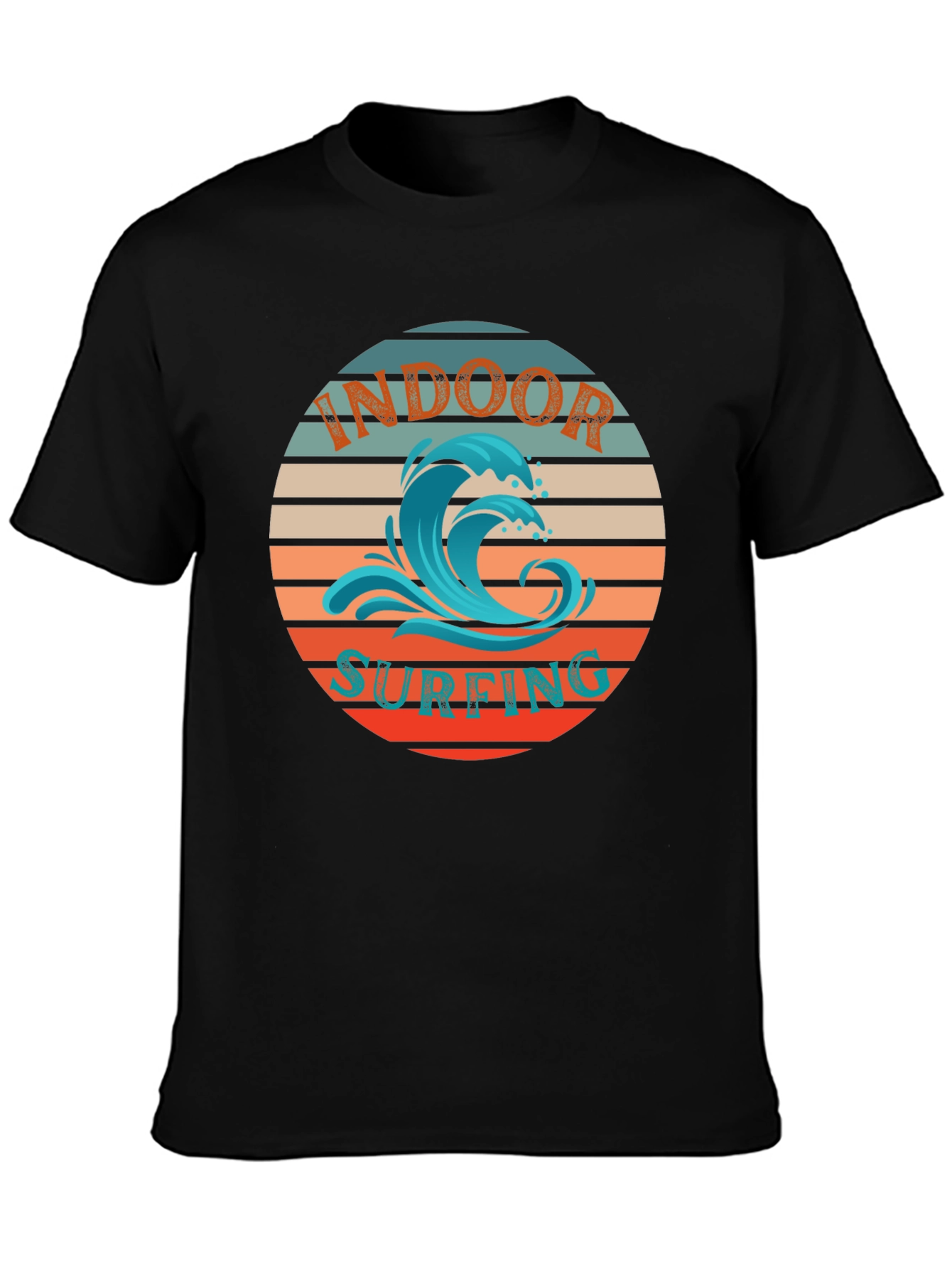 Indoor Surfing T-Shirt | Retro Wave Design