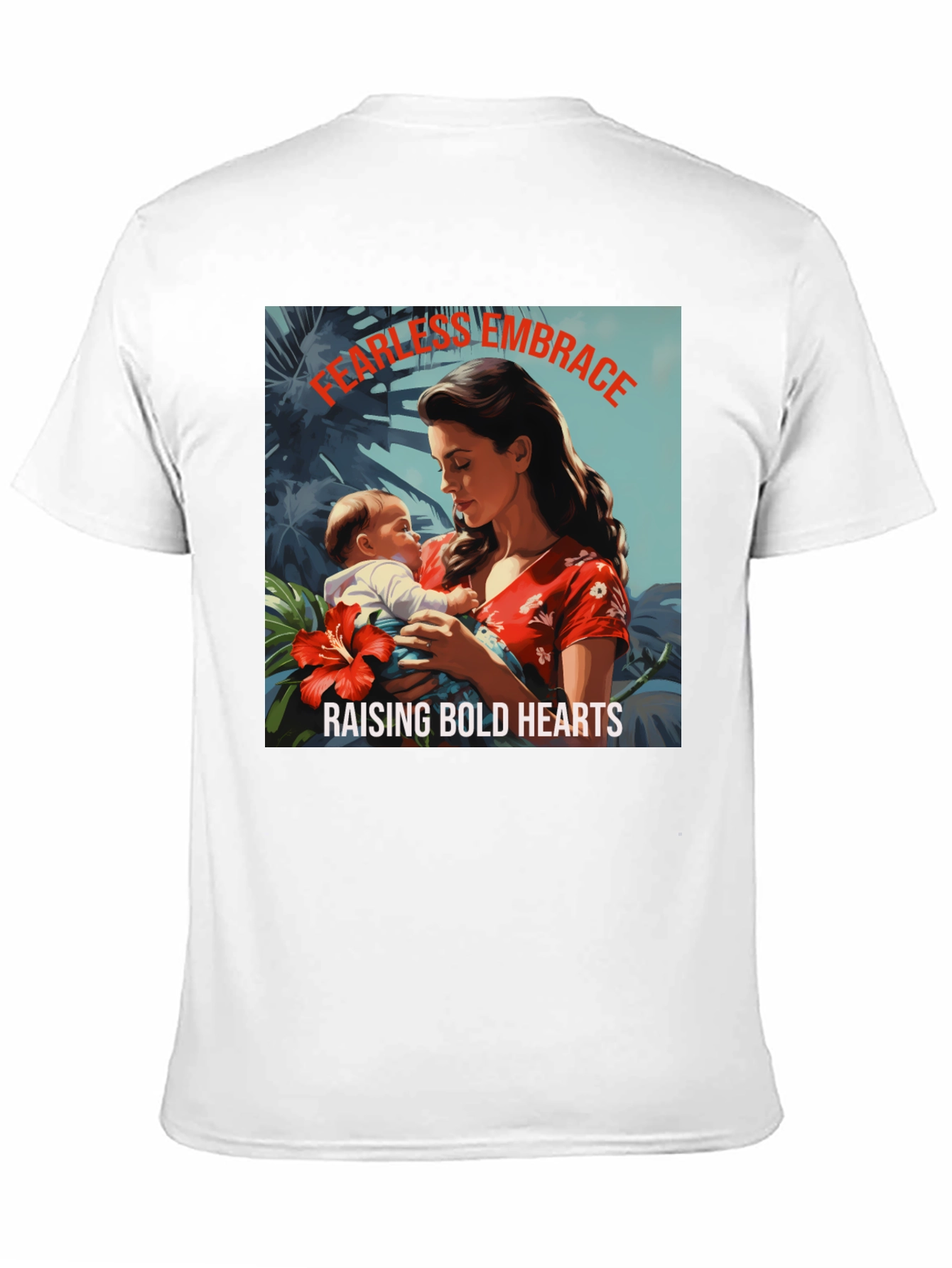 Fearless Embrace Graphic T-Shirt - Mother & Child Design