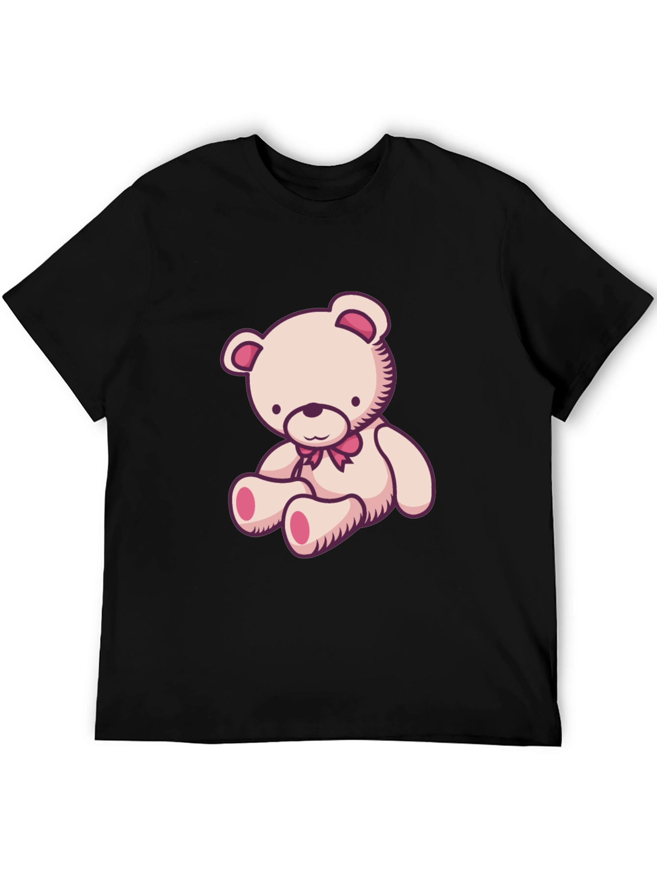 Teddy Bear Graphic Tee - Black