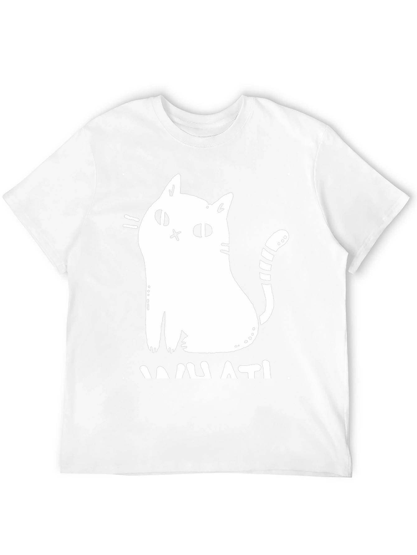 Humorous Cat Graphic T-Shirt - Black