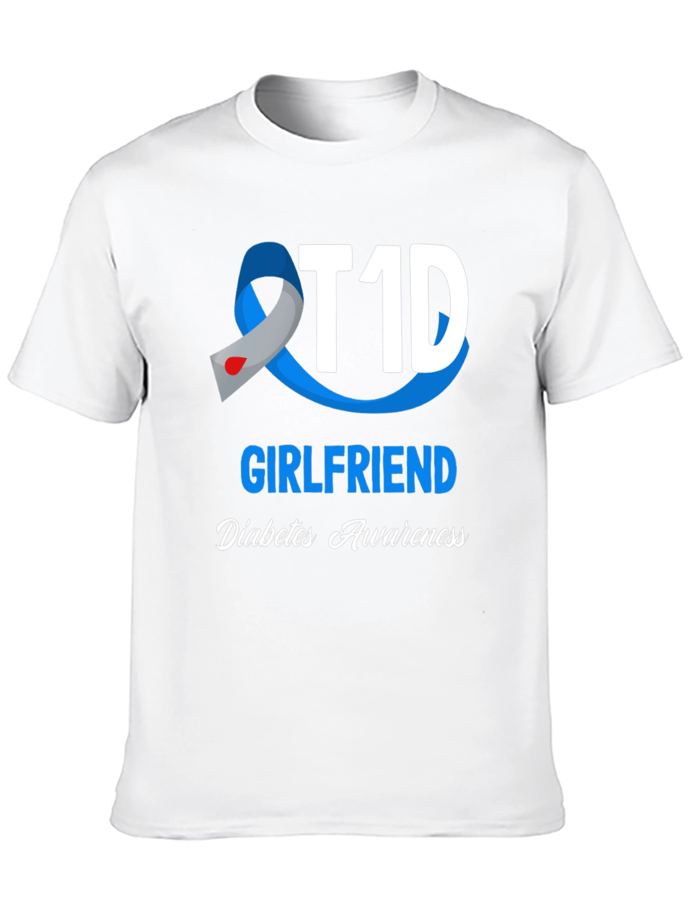 T1D Girlfriend Diabetes Awareness T-Shirt