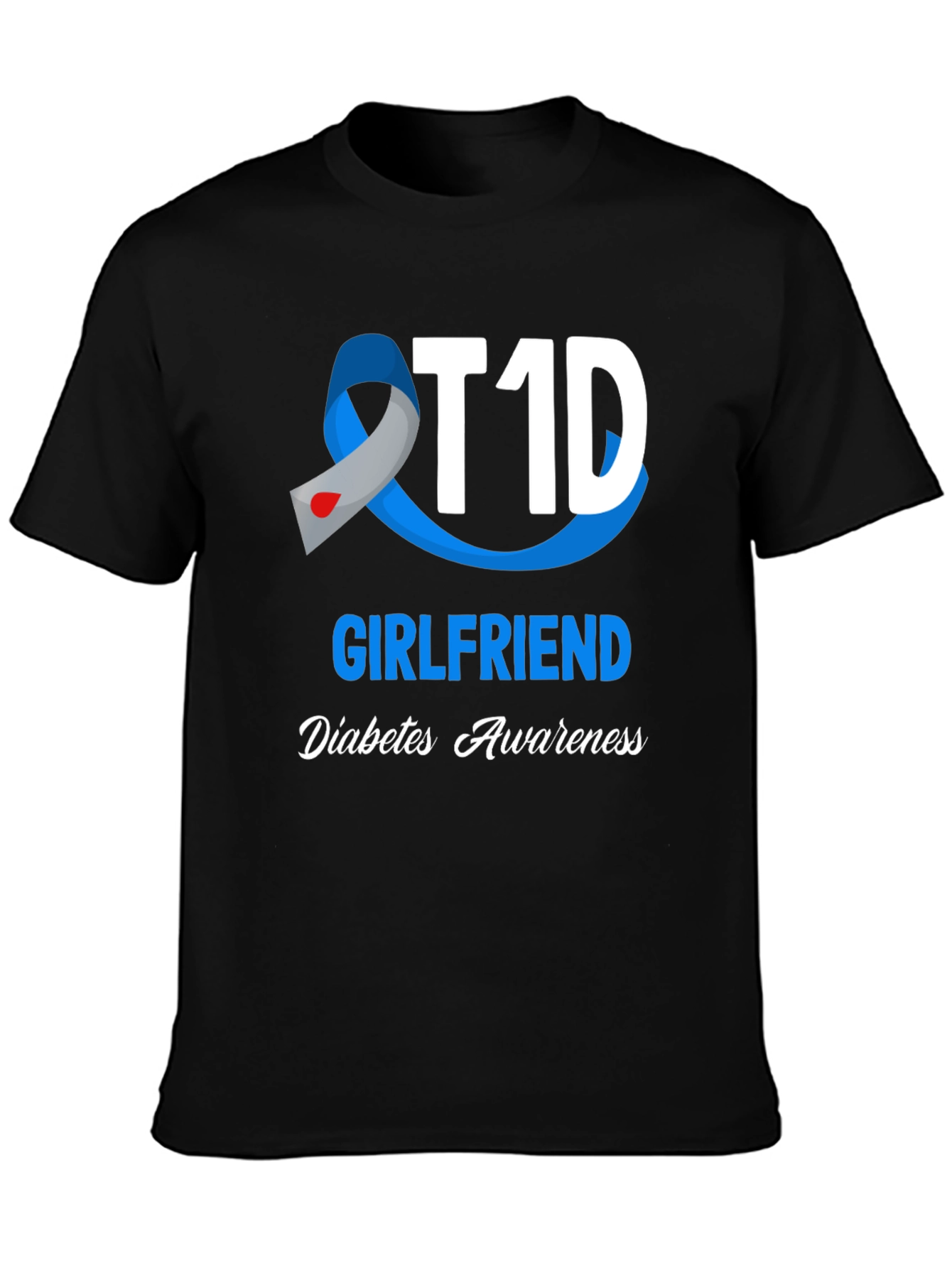 T1D Girlfriend Diabetes Awareness T-Shirt