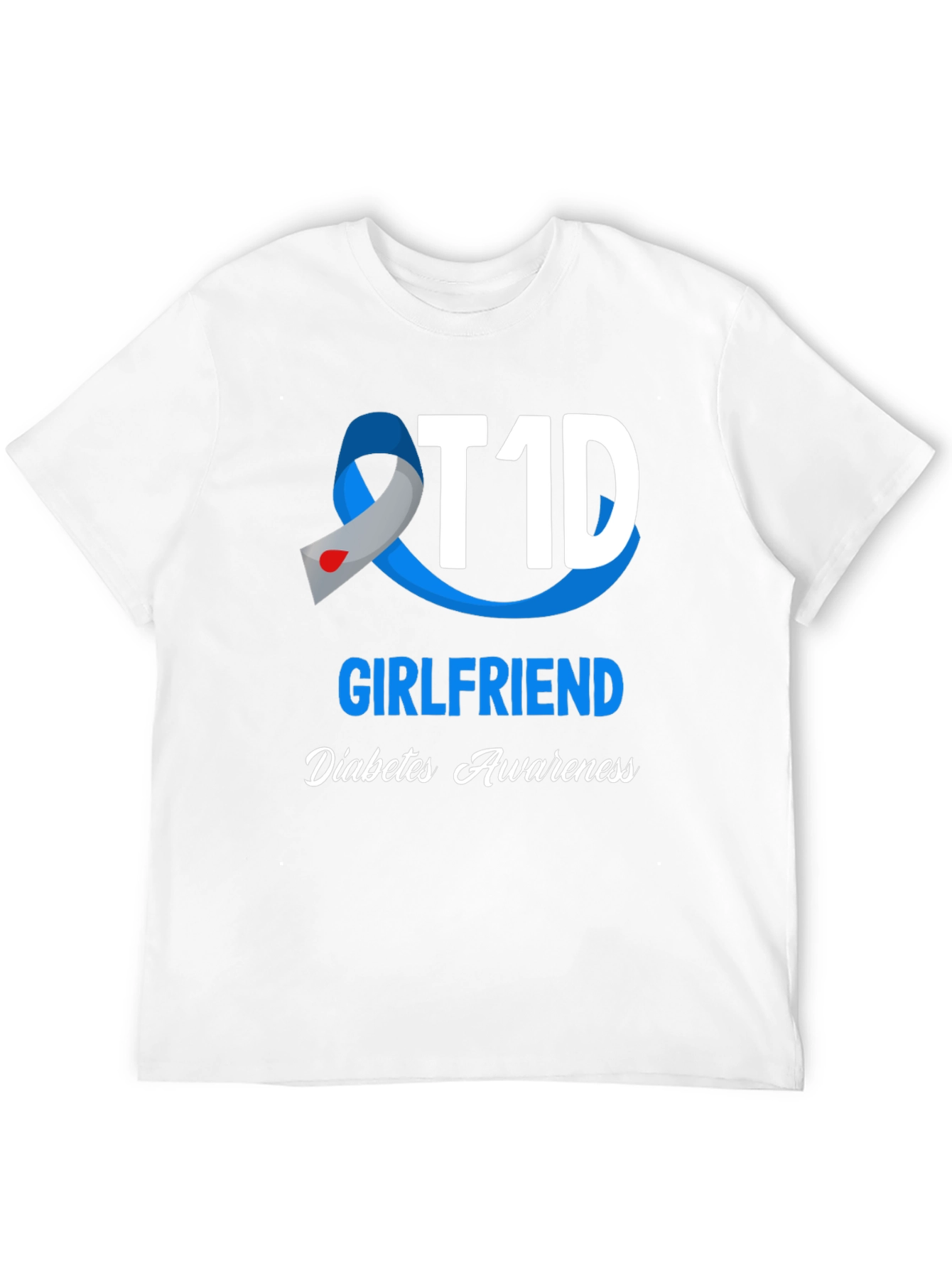 T1D Girlfriend Diabetes Awareness T-Shirt
